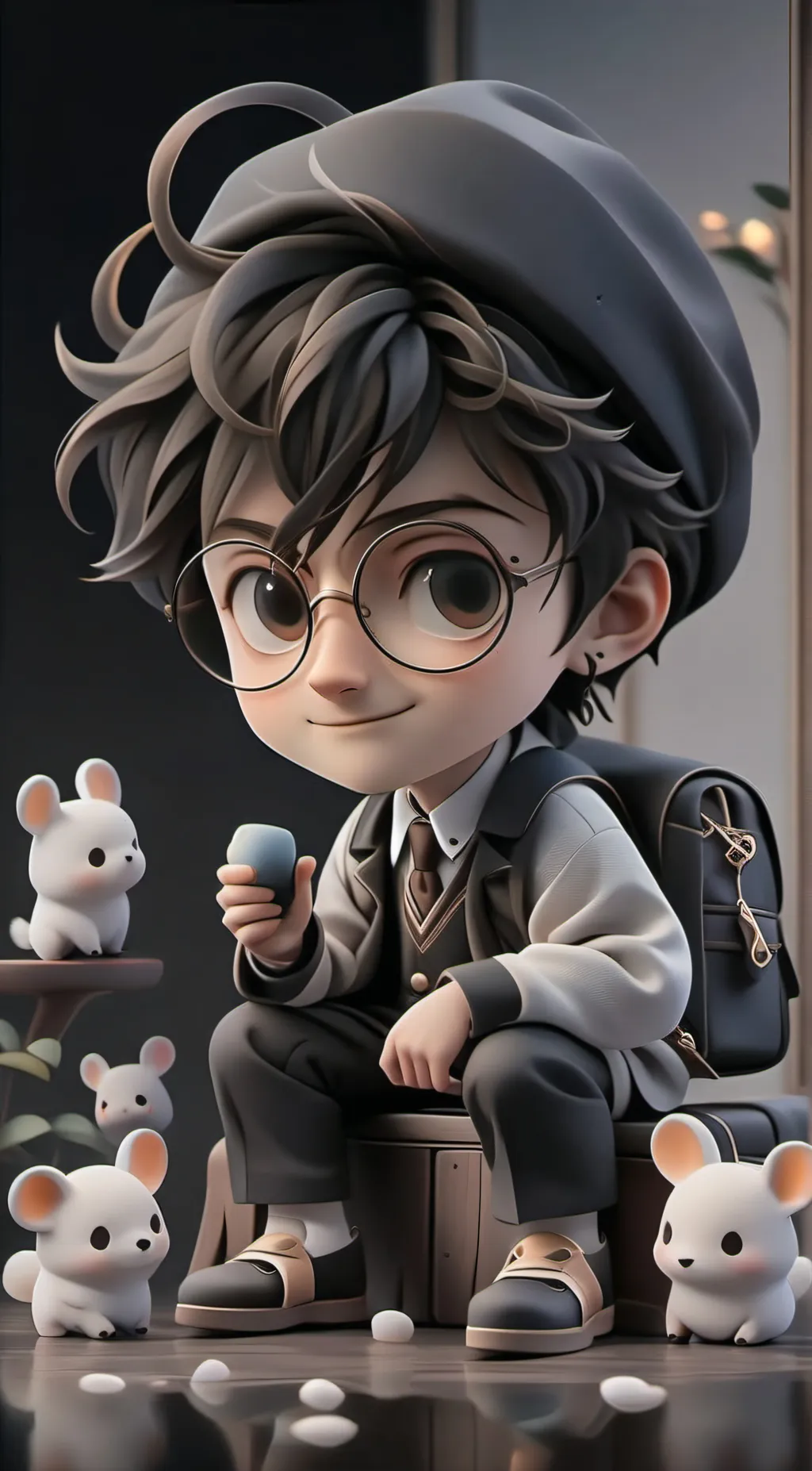 ai character: Harry Potter  background