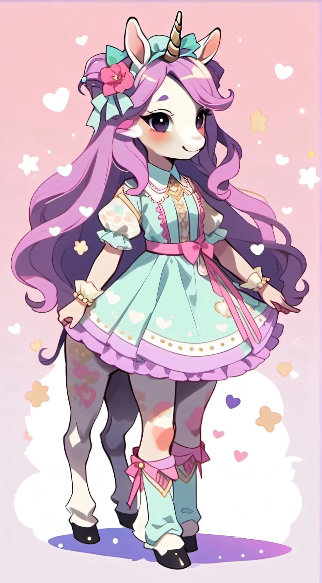 ai character: pixie the unicorn background