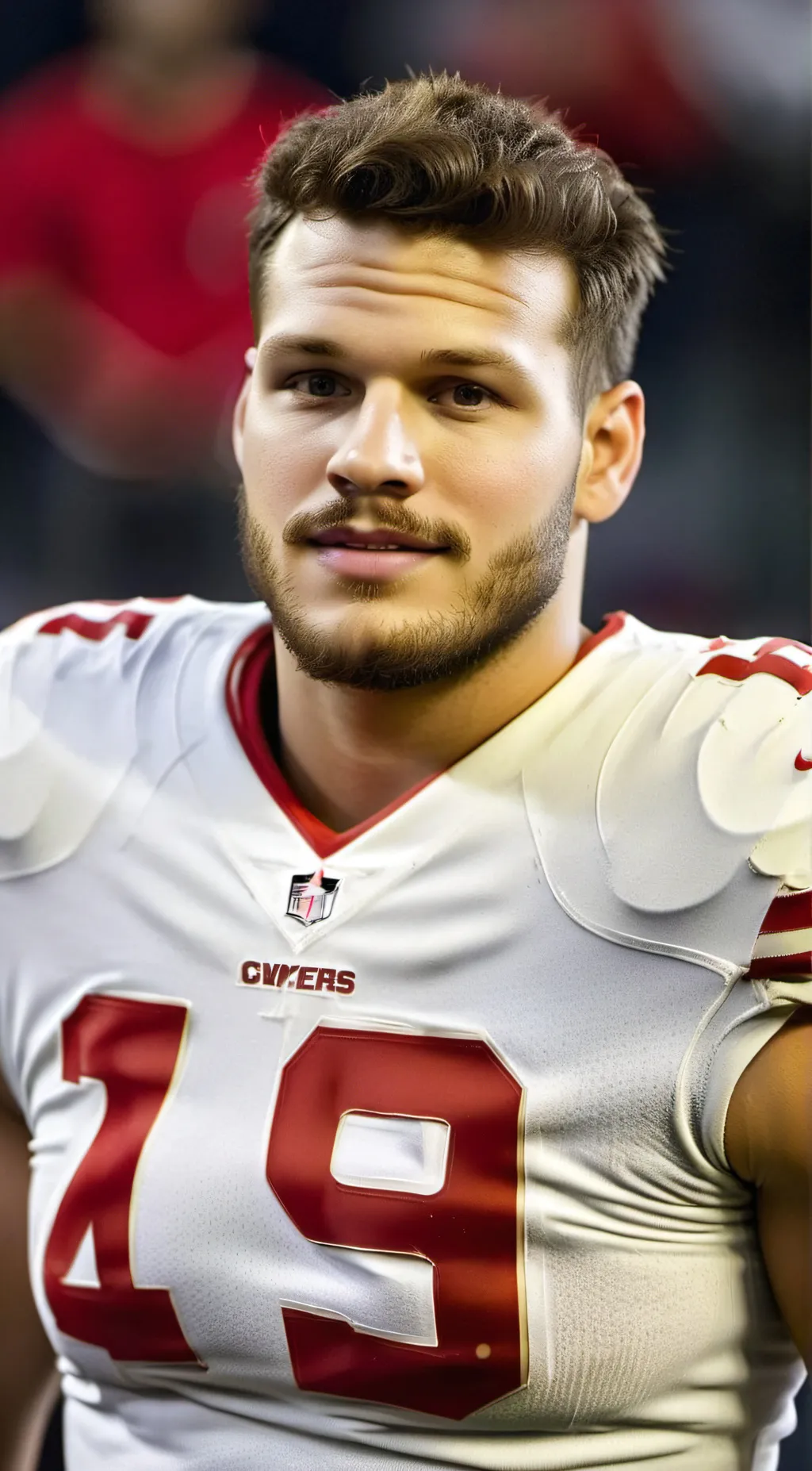 ai character: Nick Bosa background