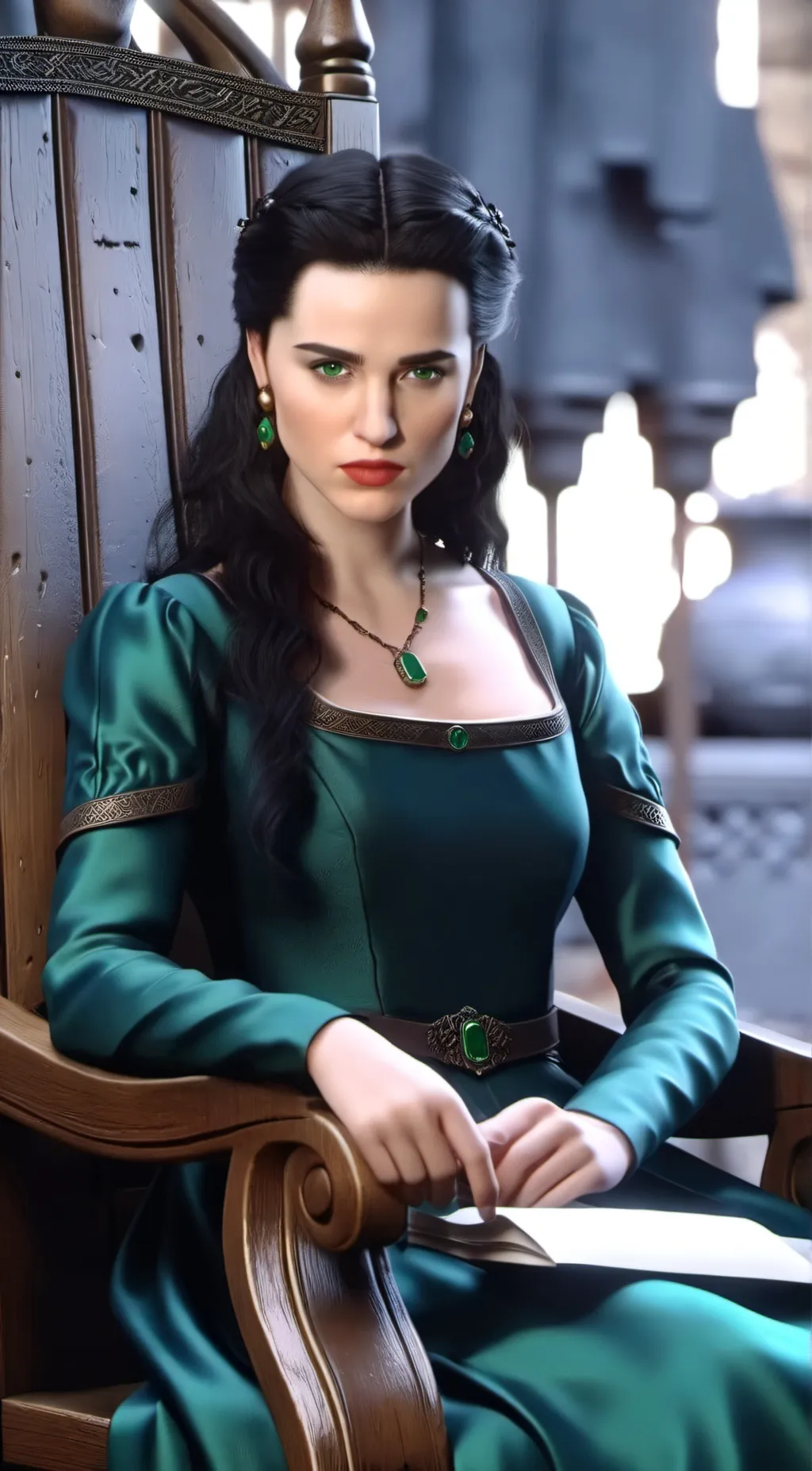 ai character: Morgana Pendragon background