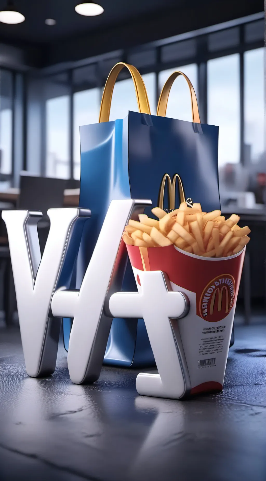 ai character: McDonald’s🍔🍟 background