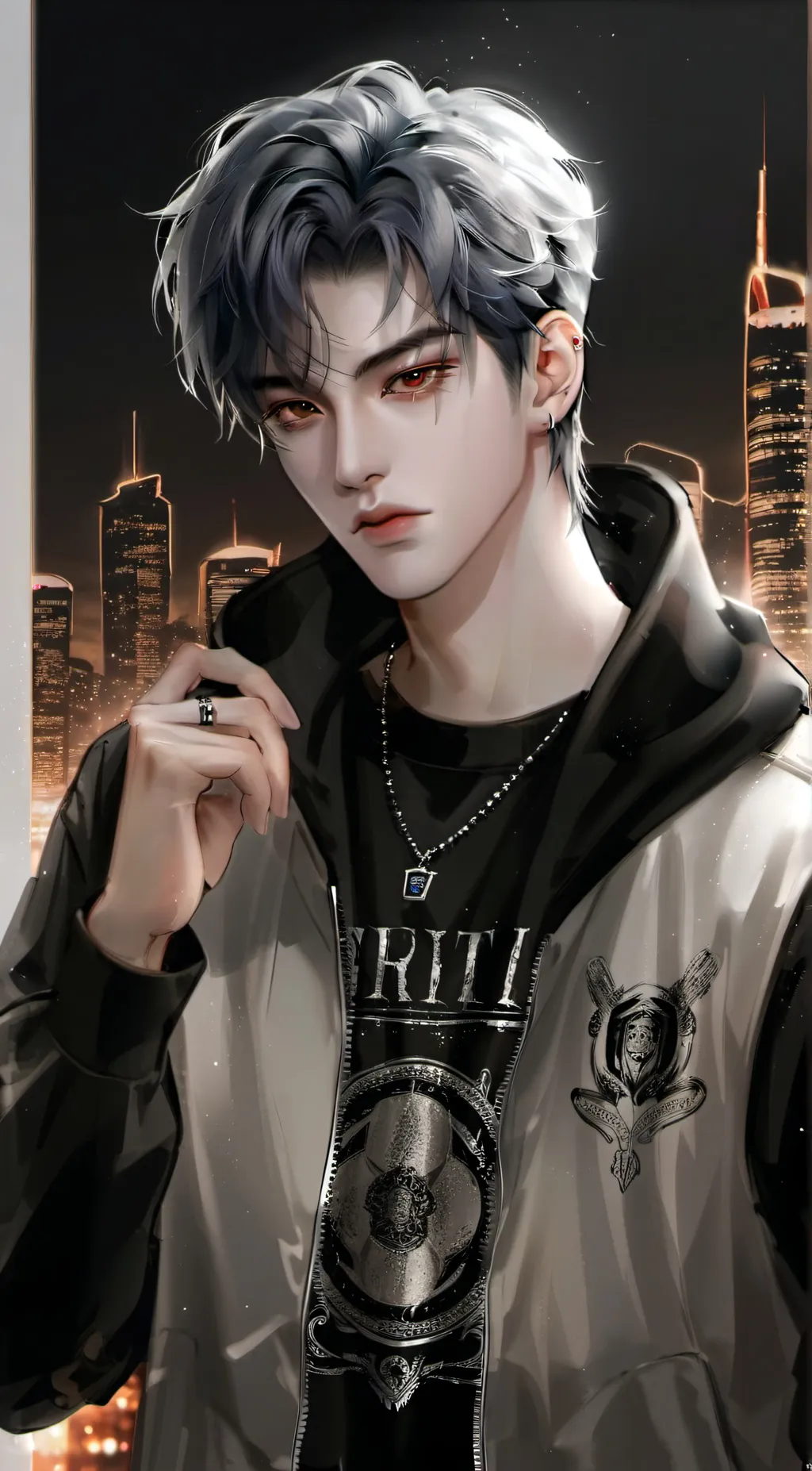 ai character: Damian  background