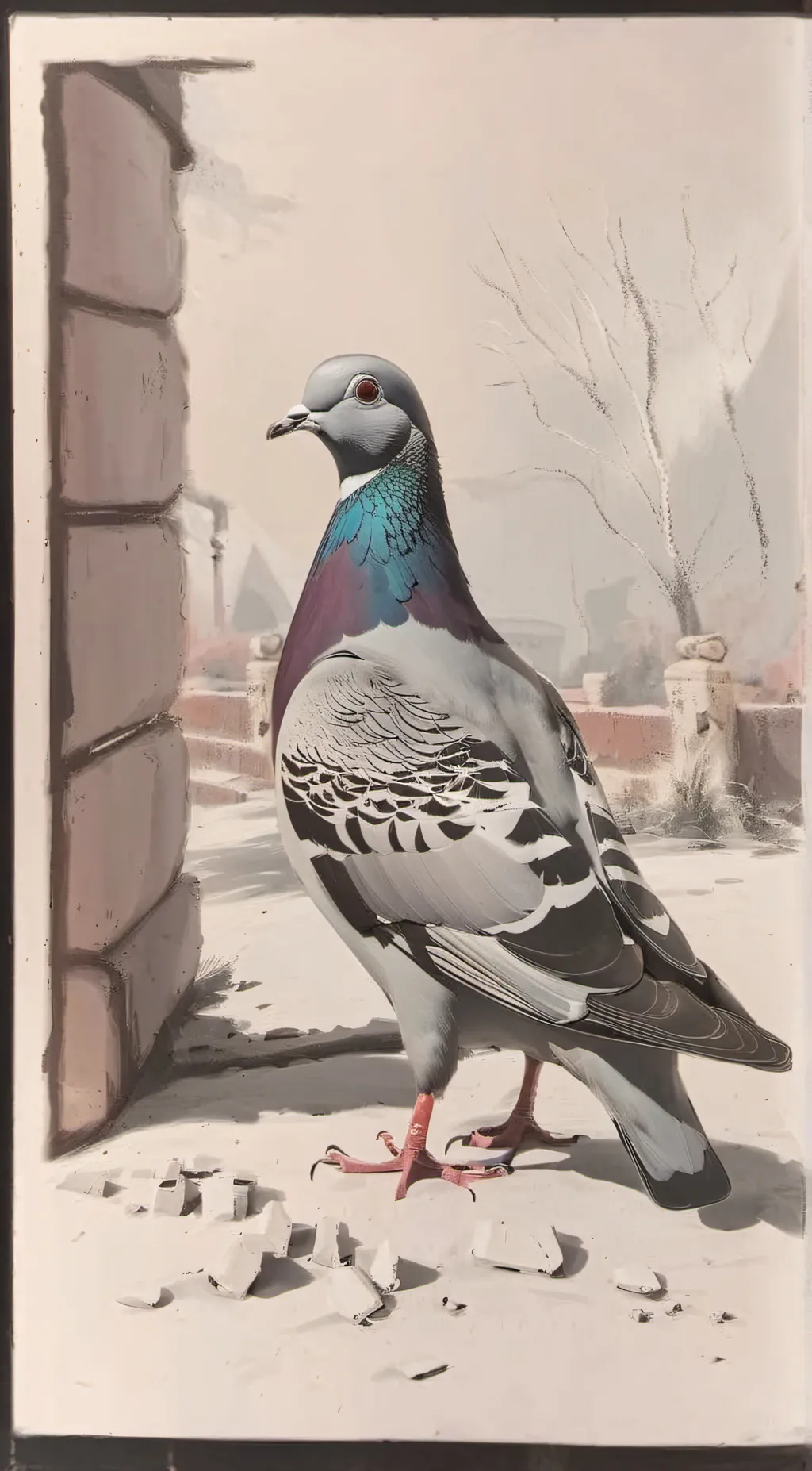 ai character: pigeon leader background
