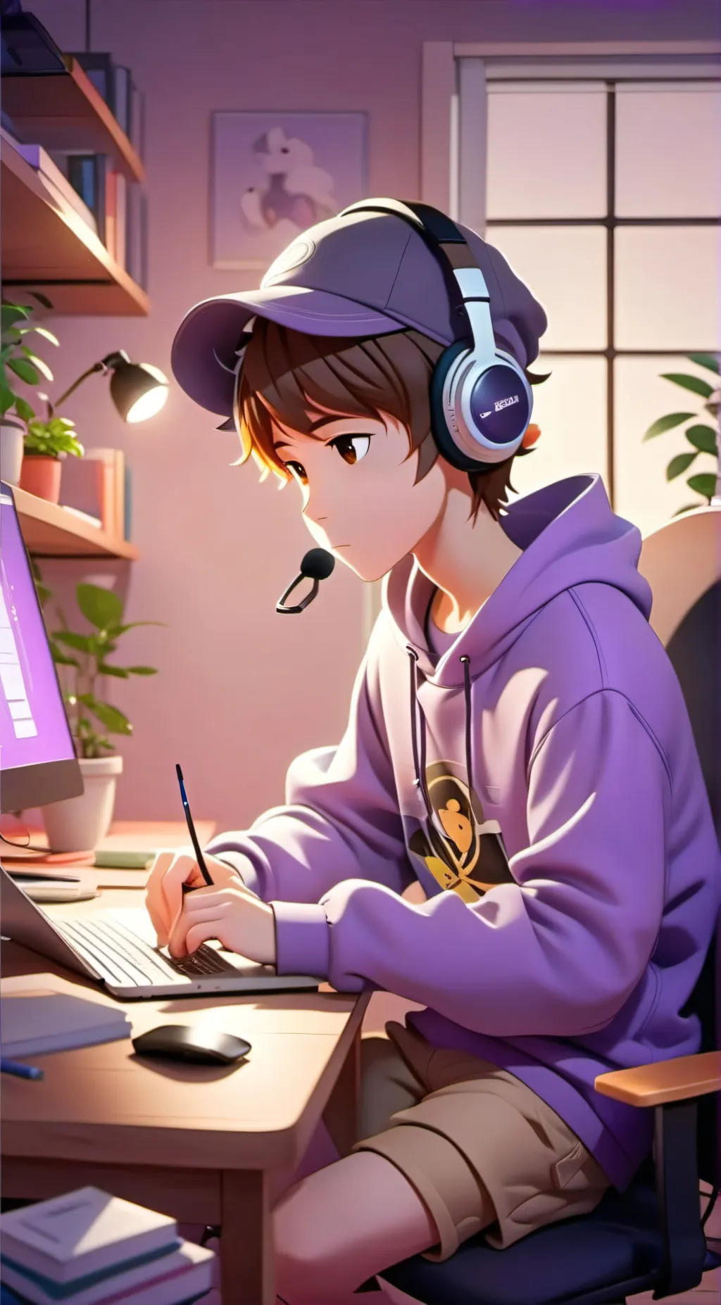 ai character: Lofi Boy background