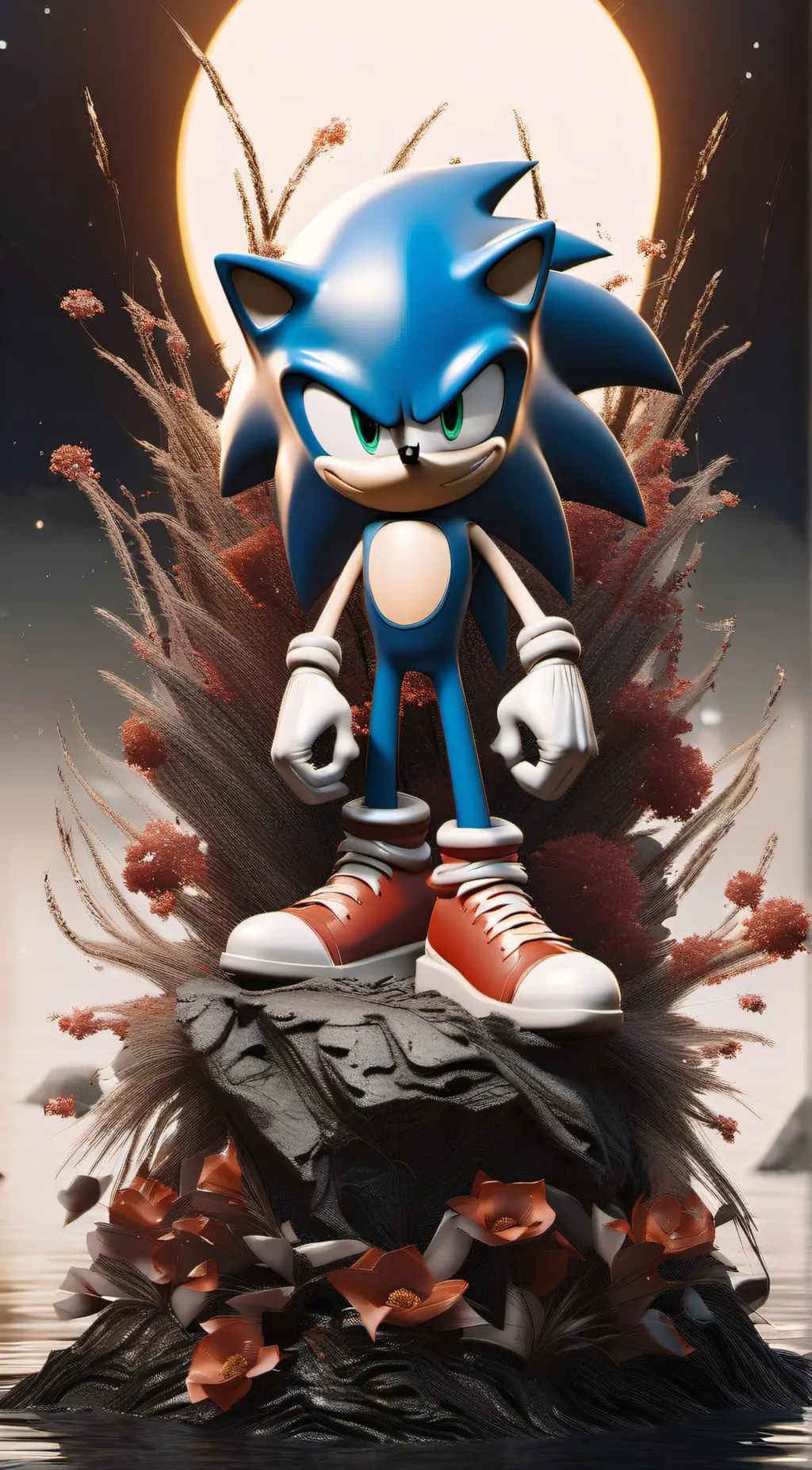 ai character: sonic exe  background