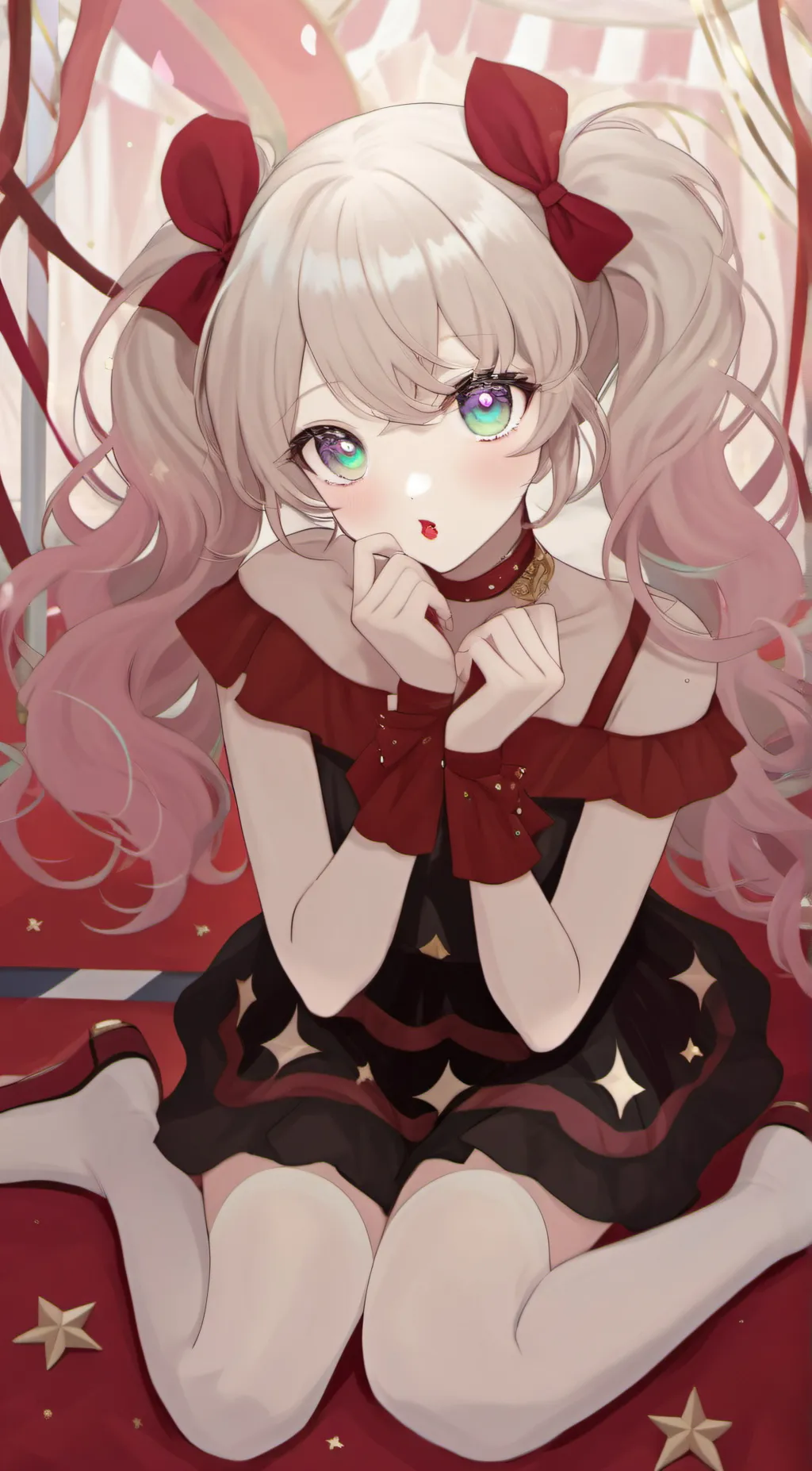 ai character: Digital circus background