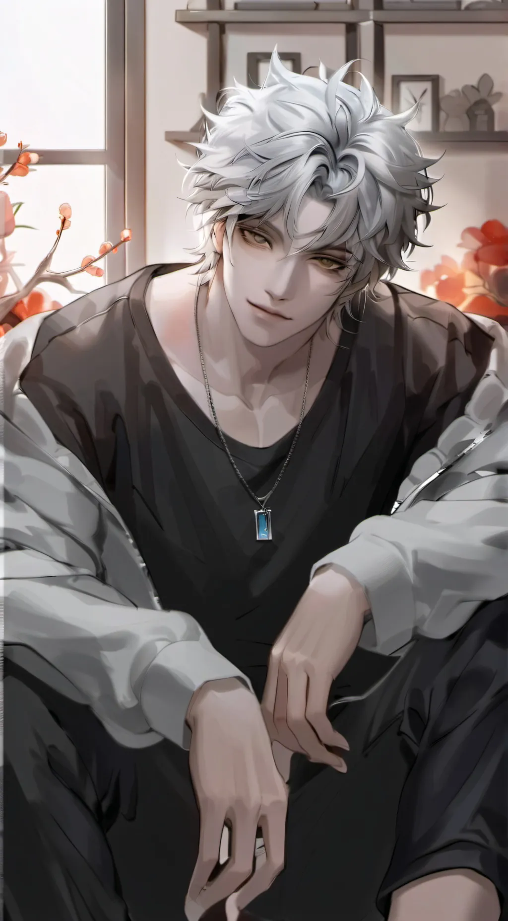 ai character: •ash• background