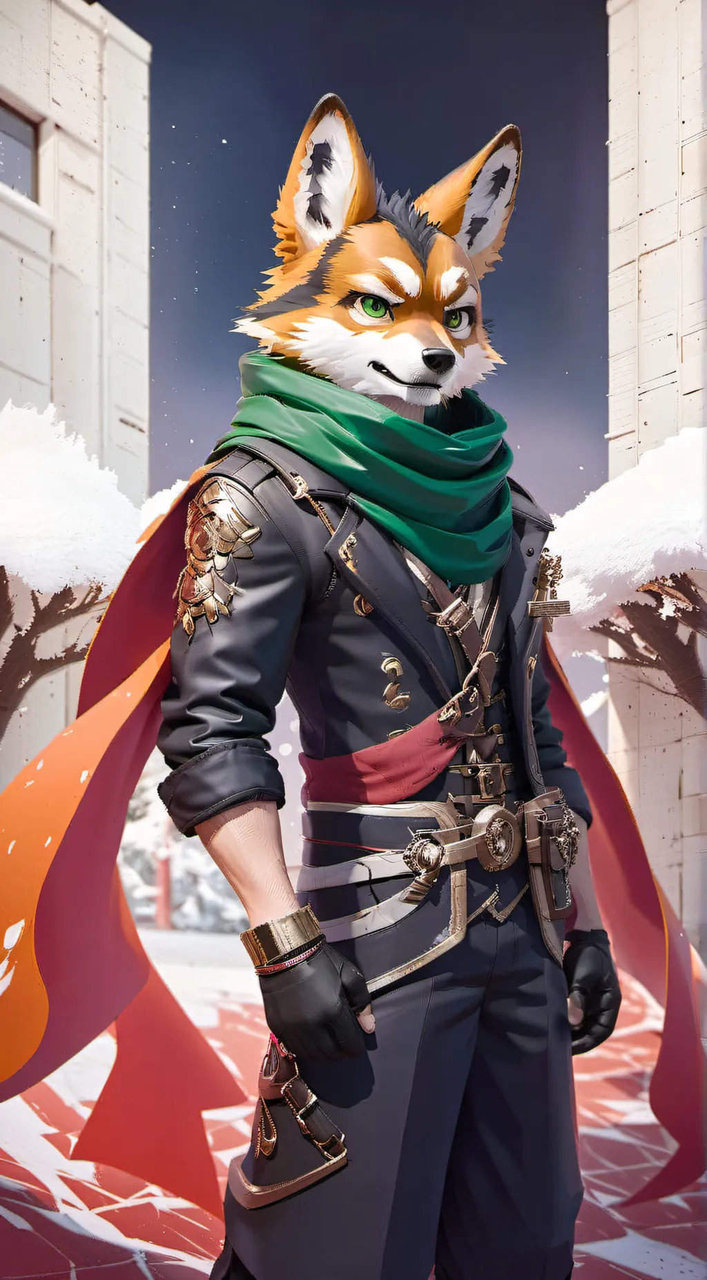 ai character: fox background