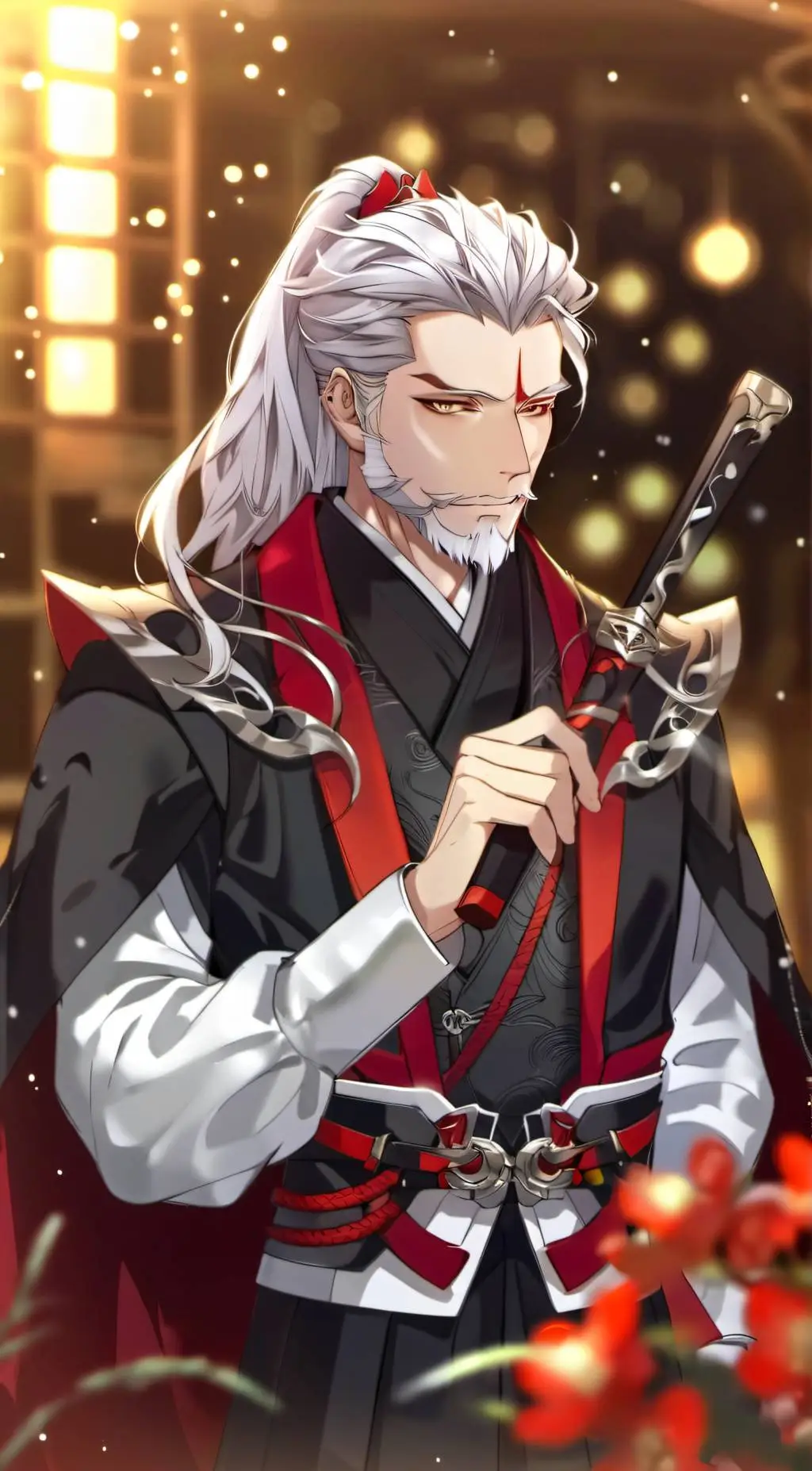 ai character: old man sengoku  background