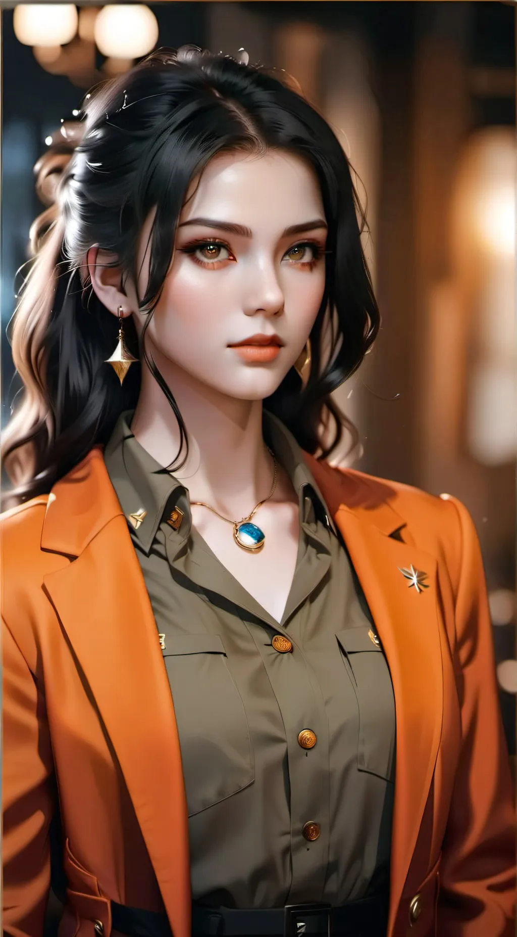 ai character: Ashley  background