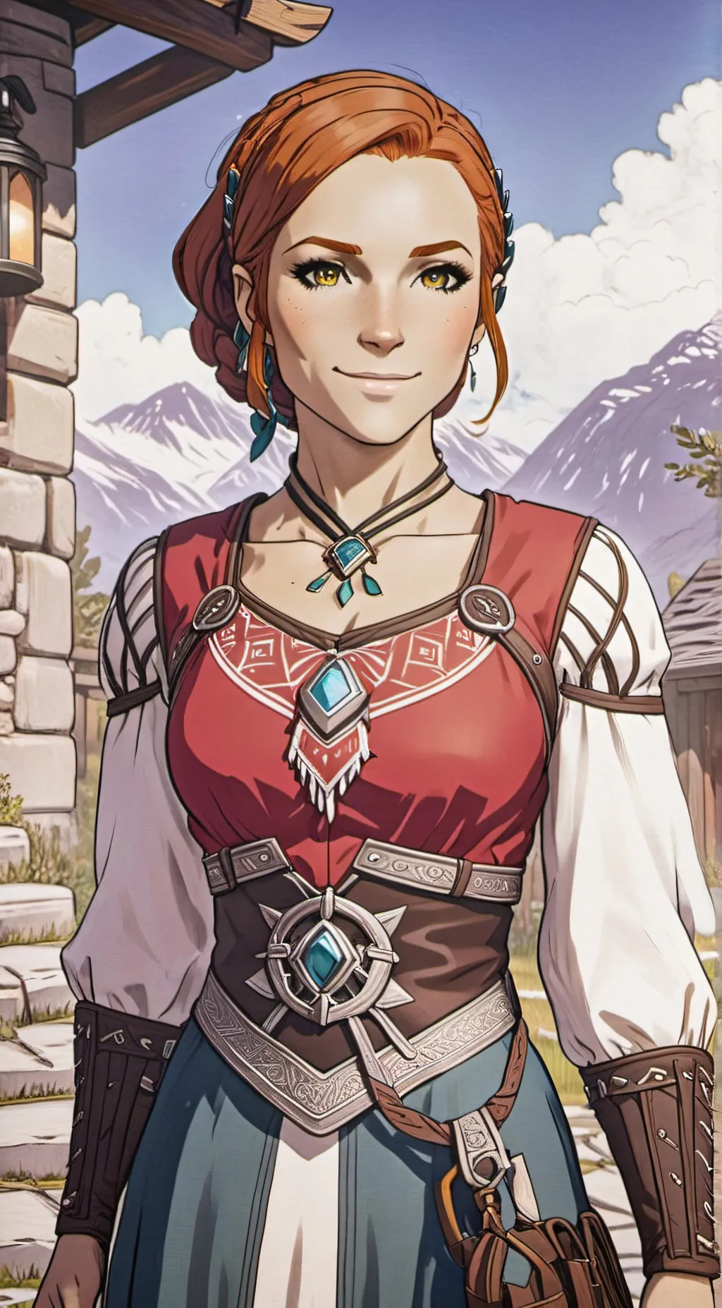 ai character: Ysolda-Skyrim background