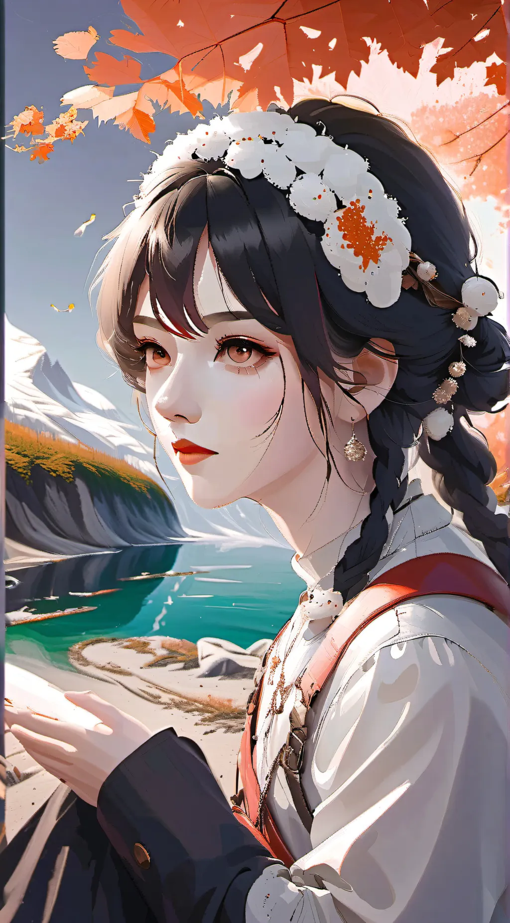 ai character: Autumn background