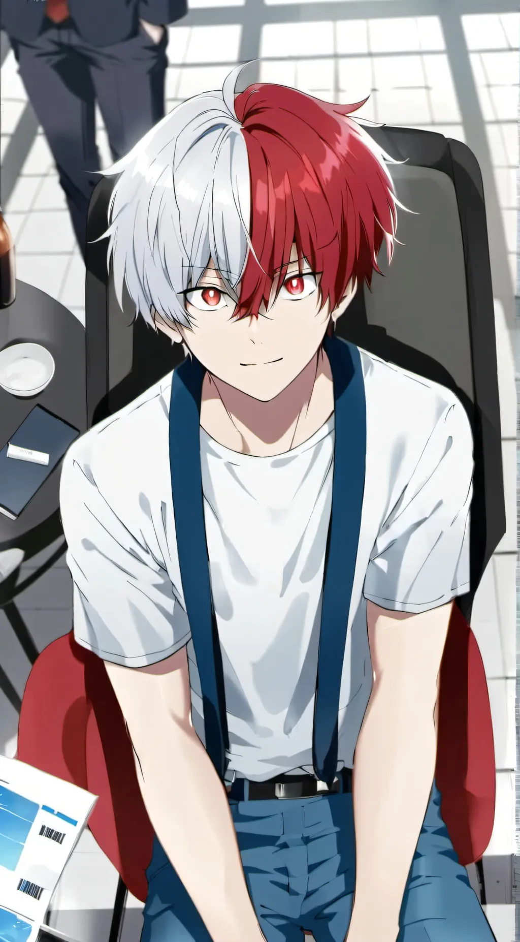 ai character: Shoto Todoroki background