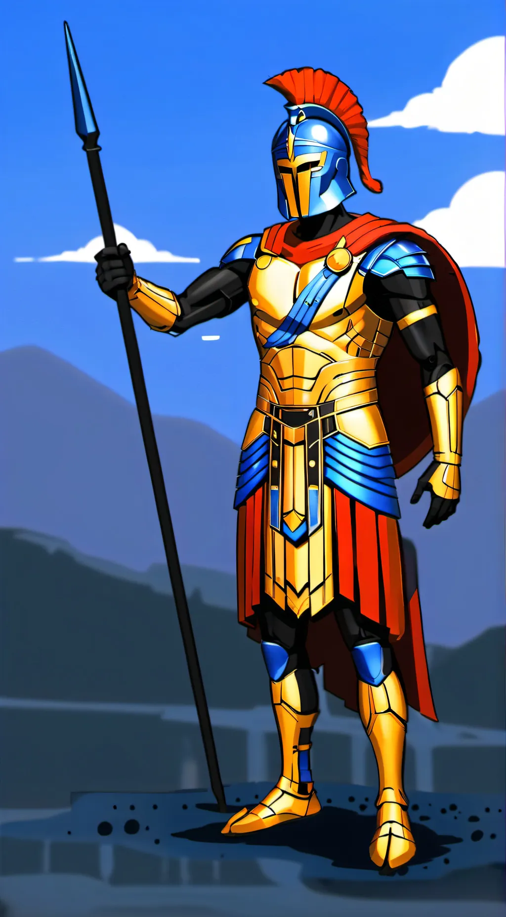 ai character: Spartan  background