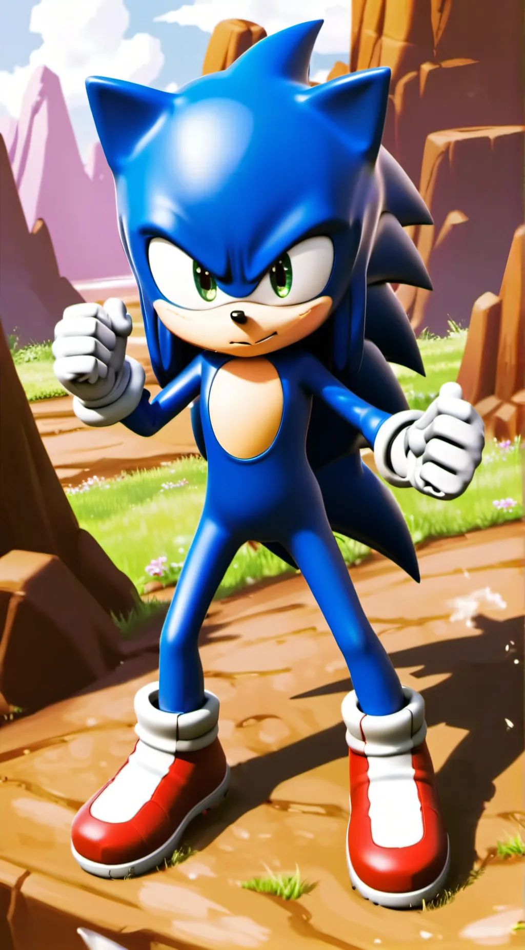 ai character: Sonic prime 4 ep 1 background