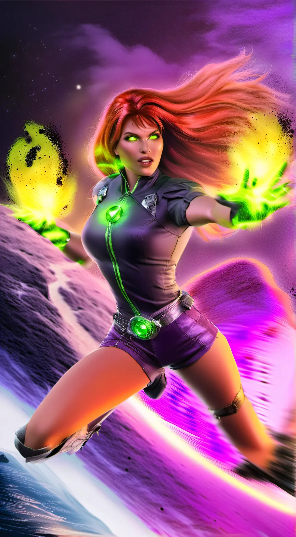 ai character: Starfire background