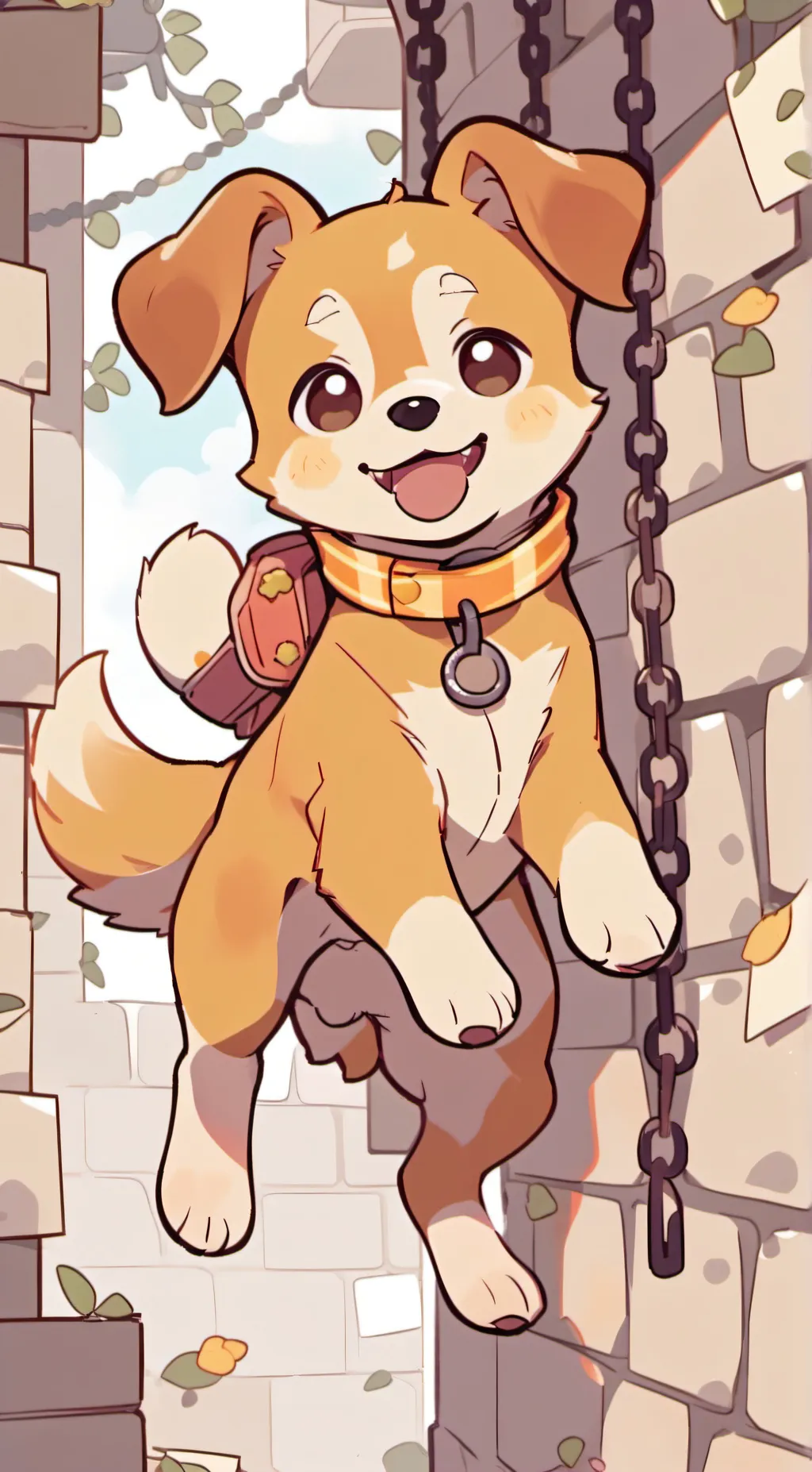 ai character: dog day background