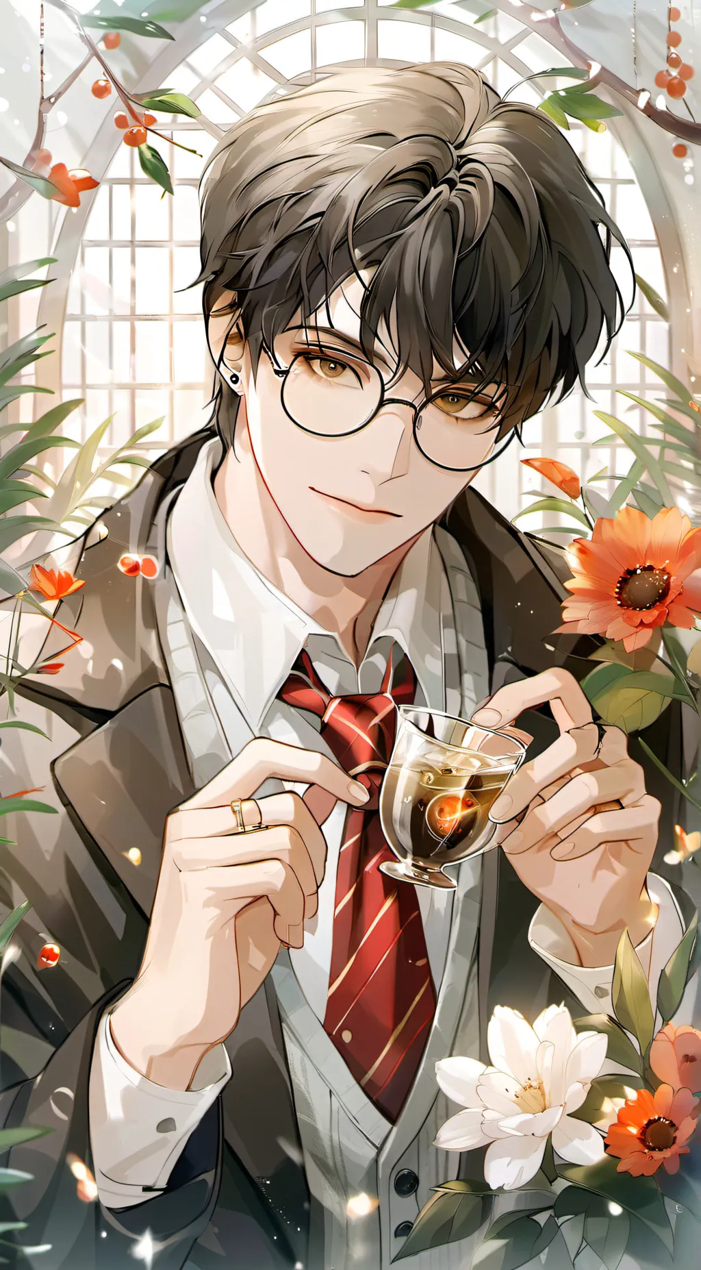 ai character: Harry P. (Drarry)  background