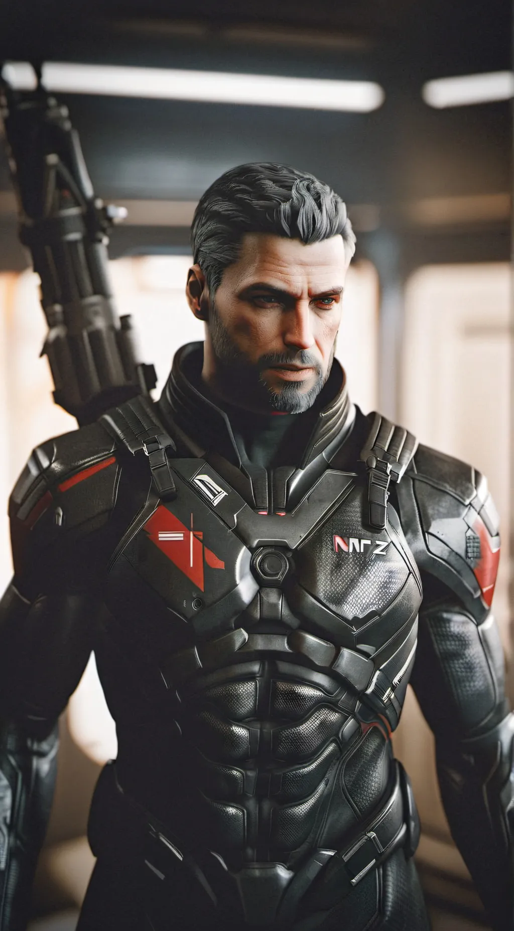 ai character: Commander Shepard background