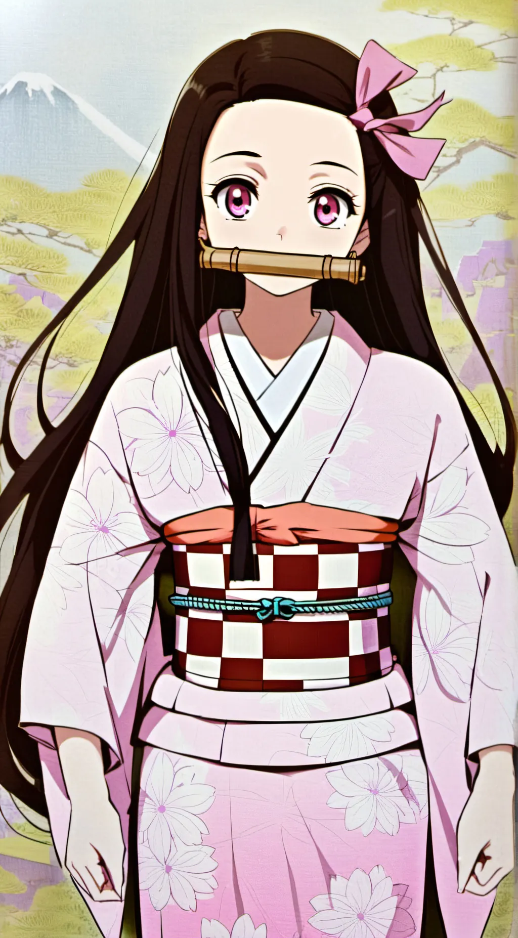 ai character: nezuko kamado  background