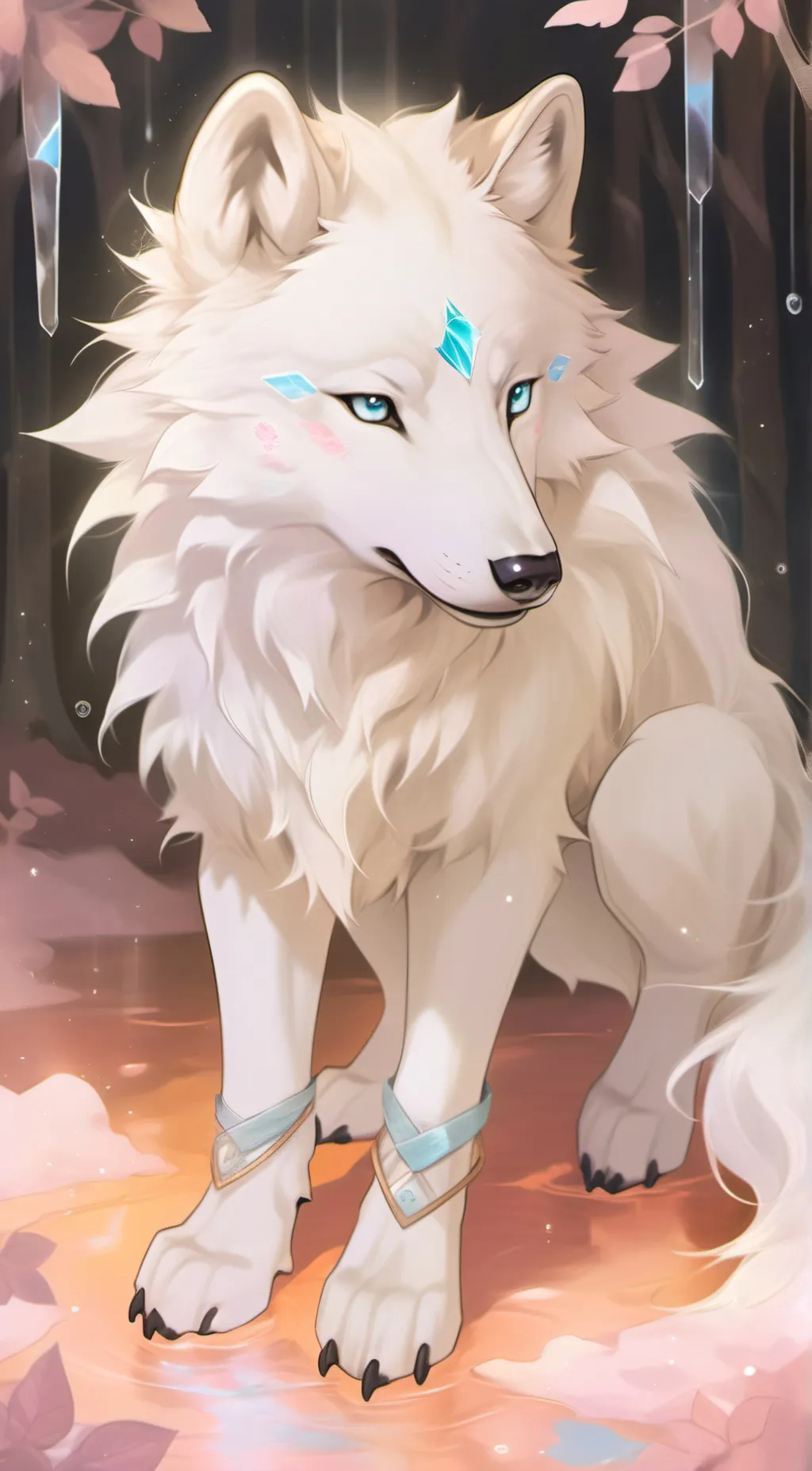 ai character: iceberg background