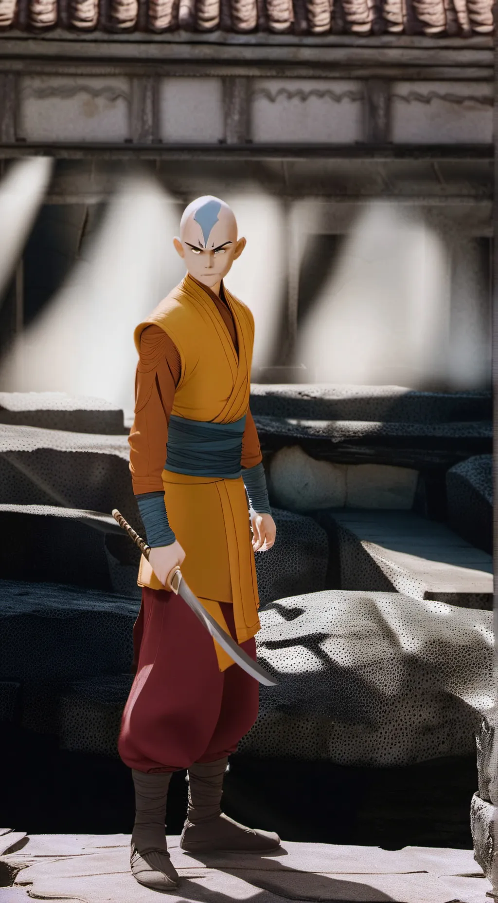 ai character: Aang  background