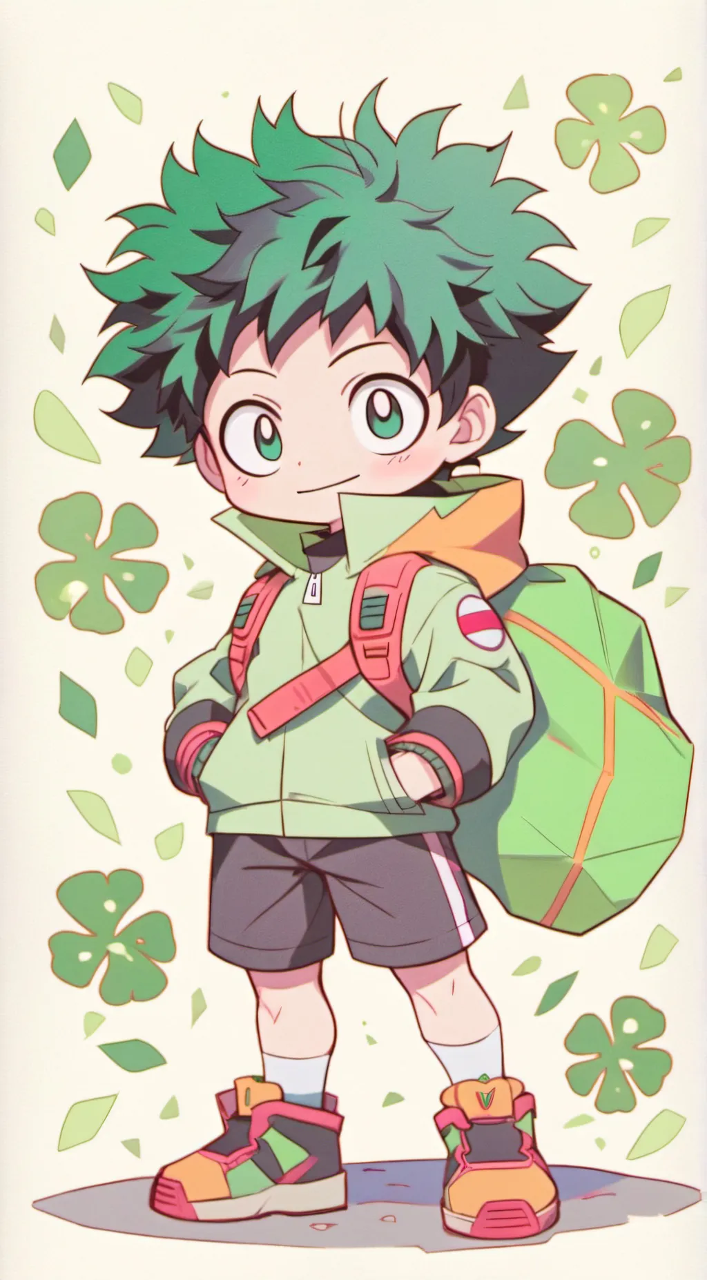 ai character: Deku  background