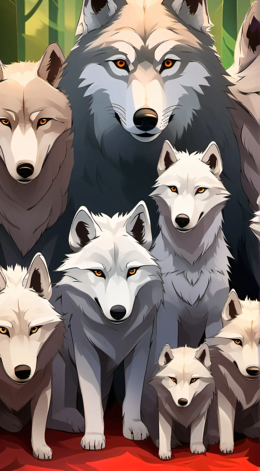ai character: wolf family background