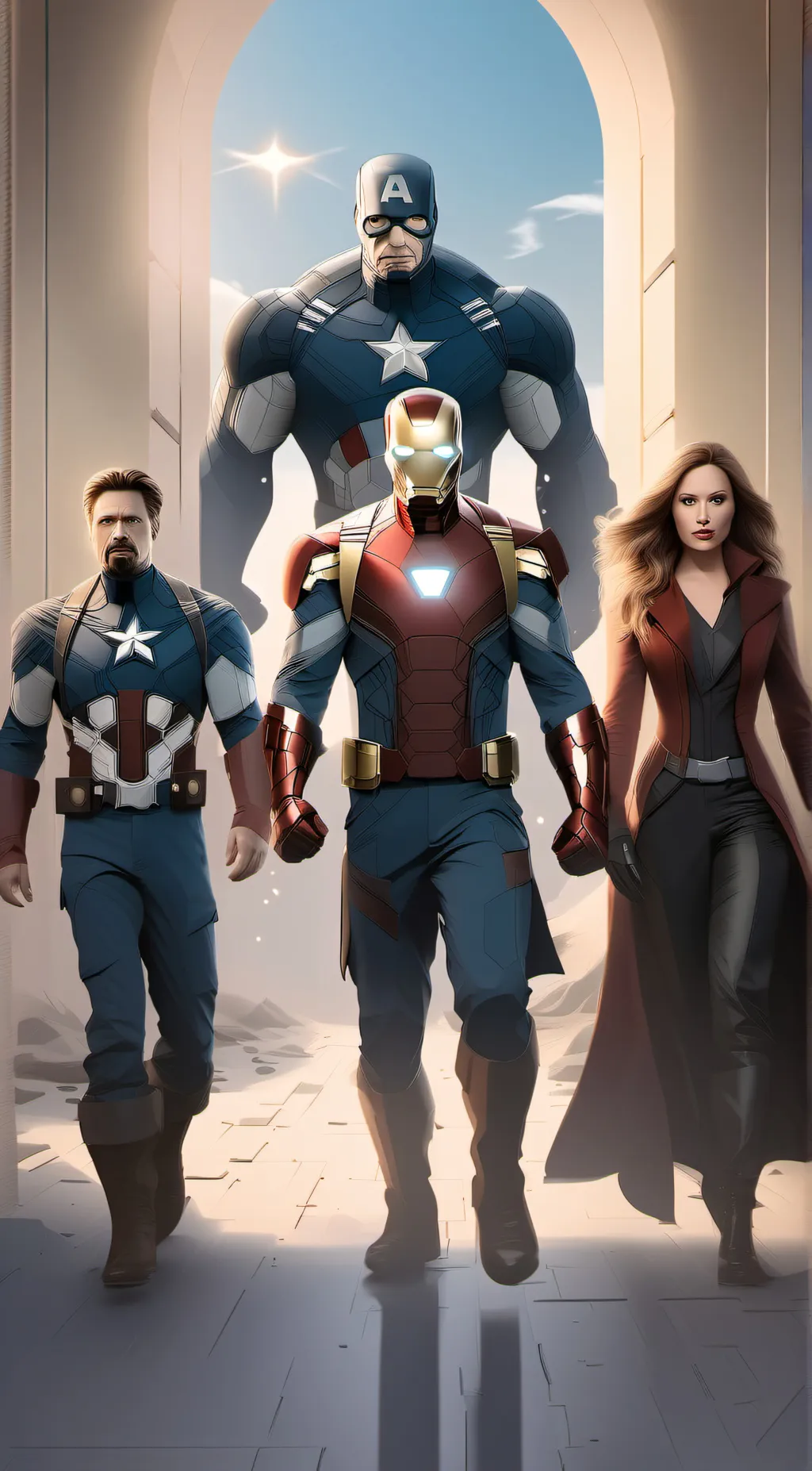 ai character: avenger  background