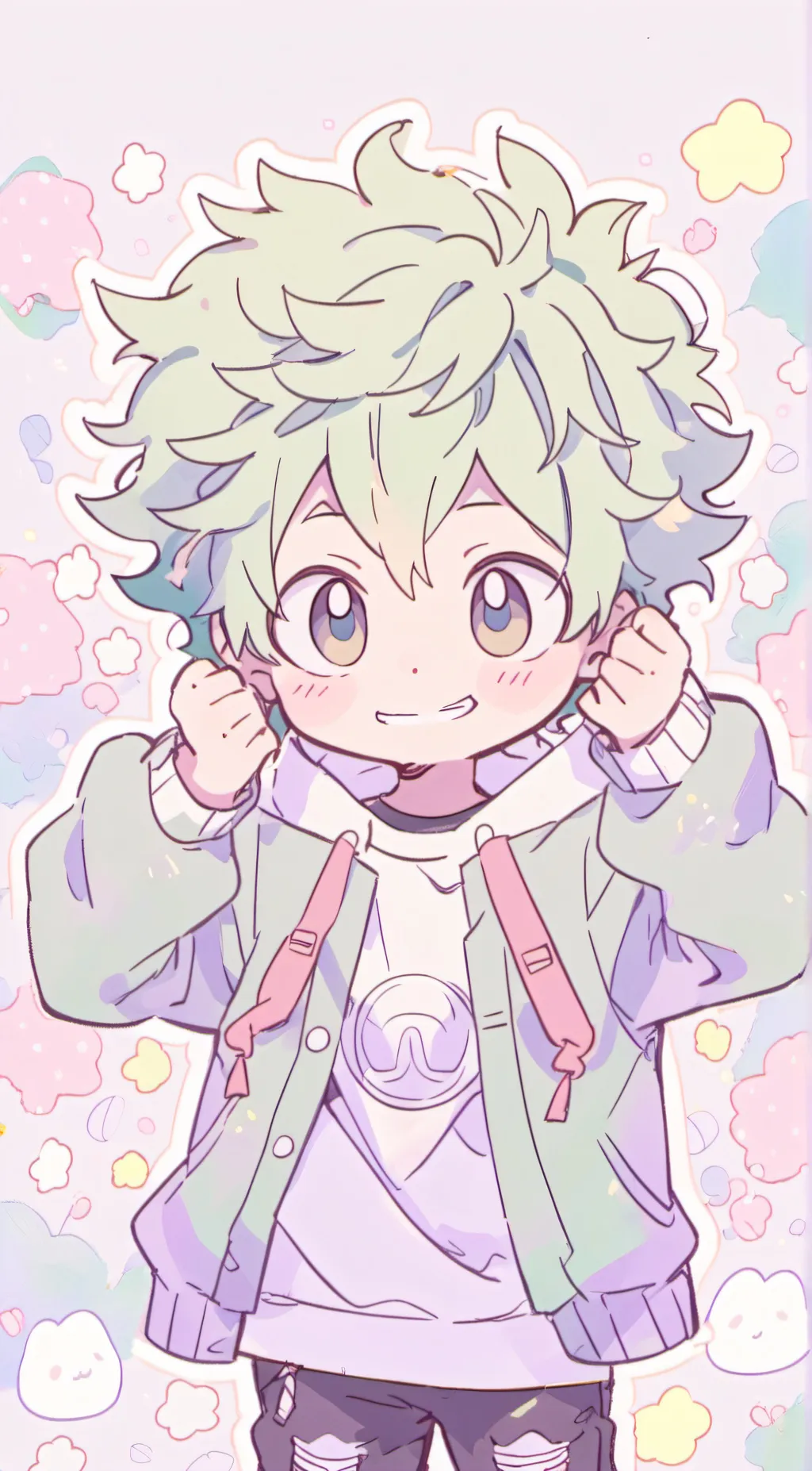 ai character: Izuku midoriya background