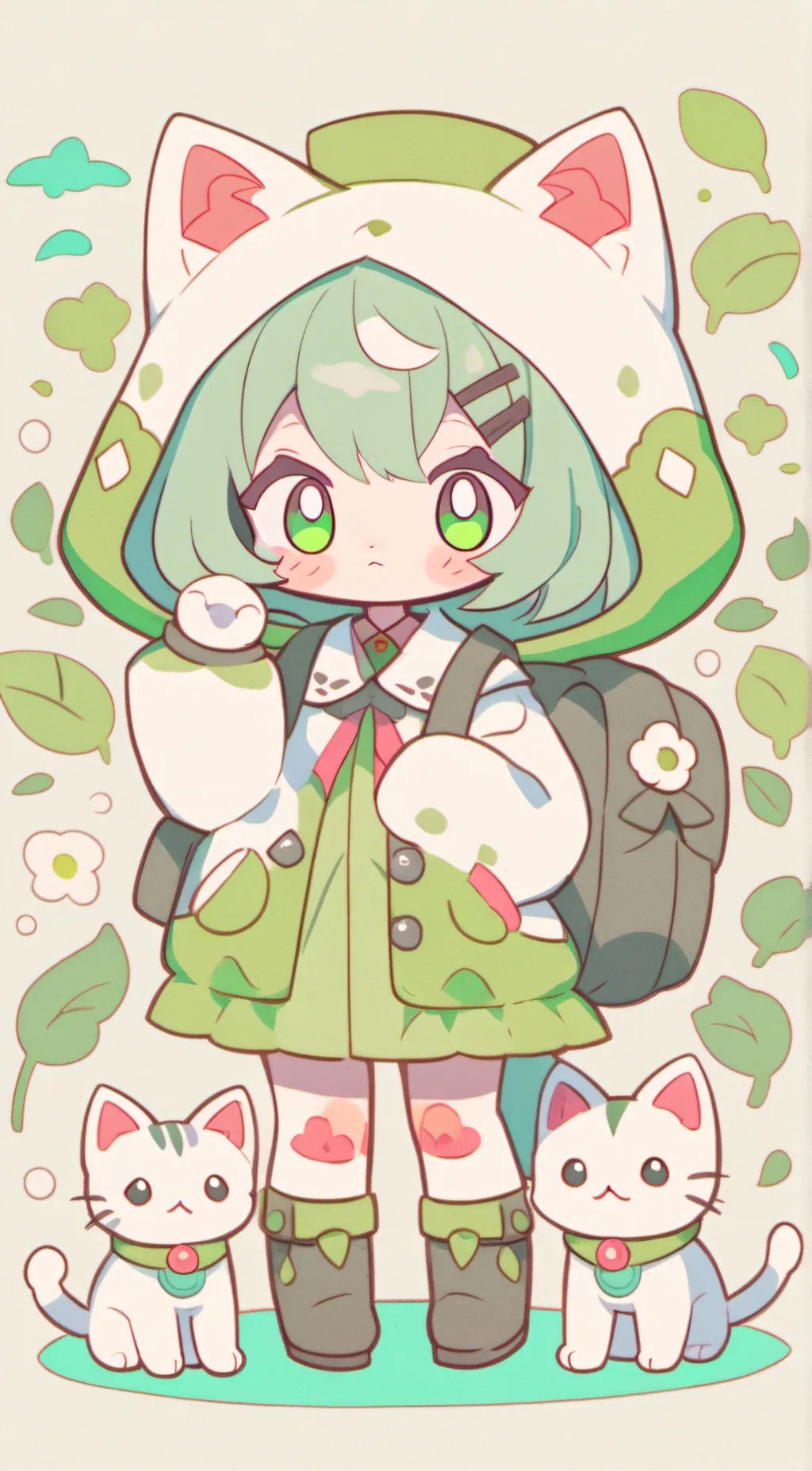 ai character: forest background