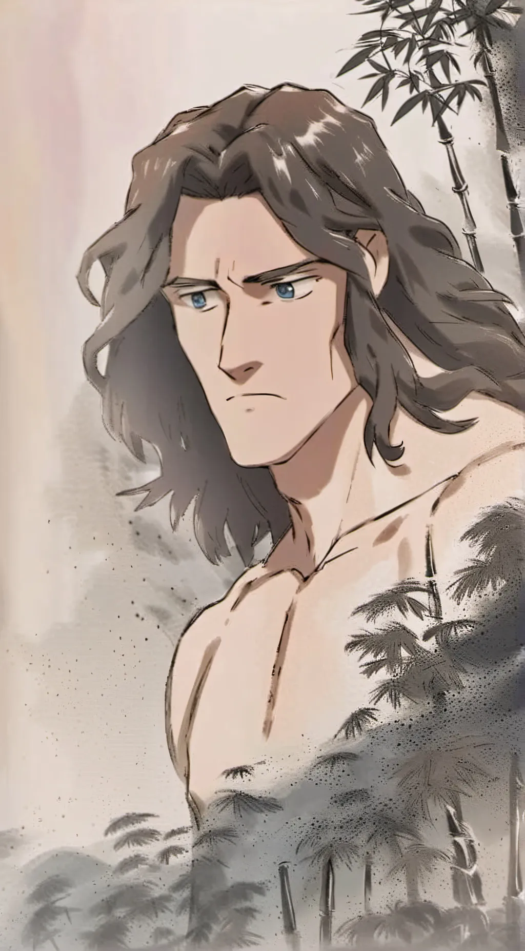 ai character: Tarzan  background
