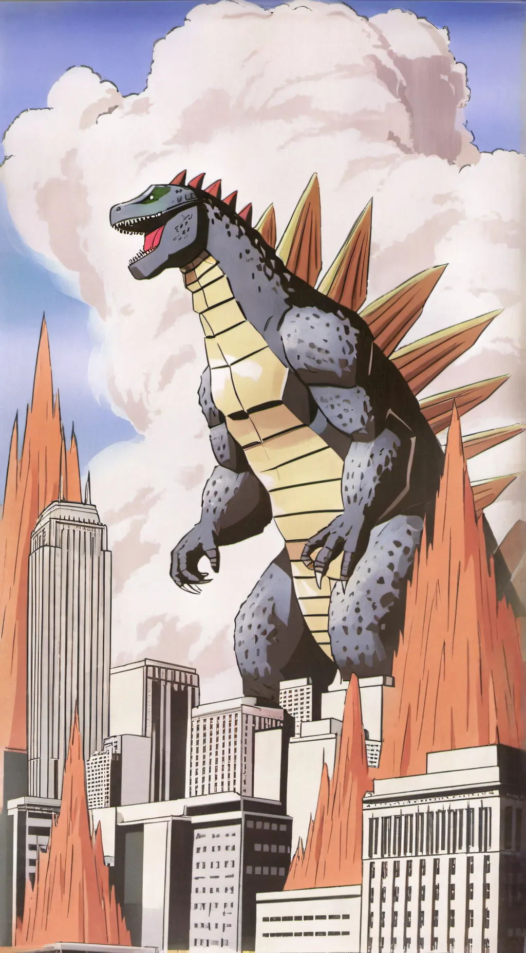 ai character: Supreme Godzilla background