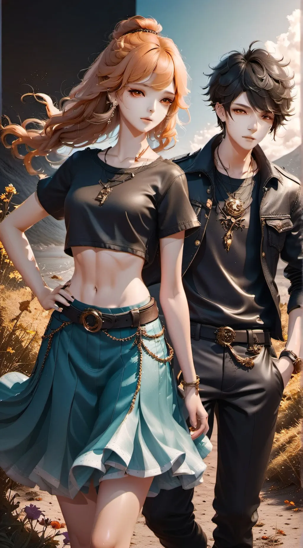 ai character: Luke and Lila  background