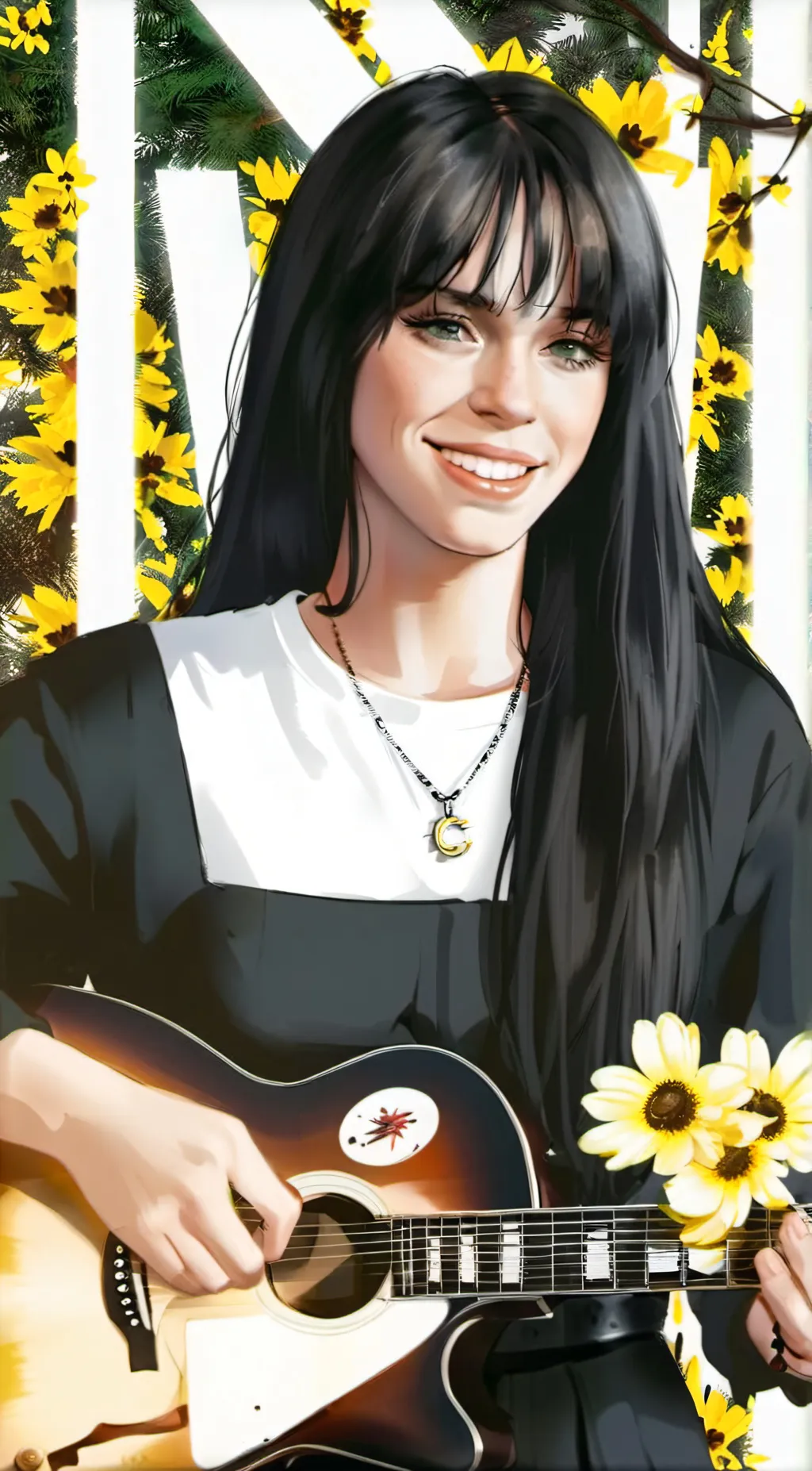 ai character: Billie Eilish background