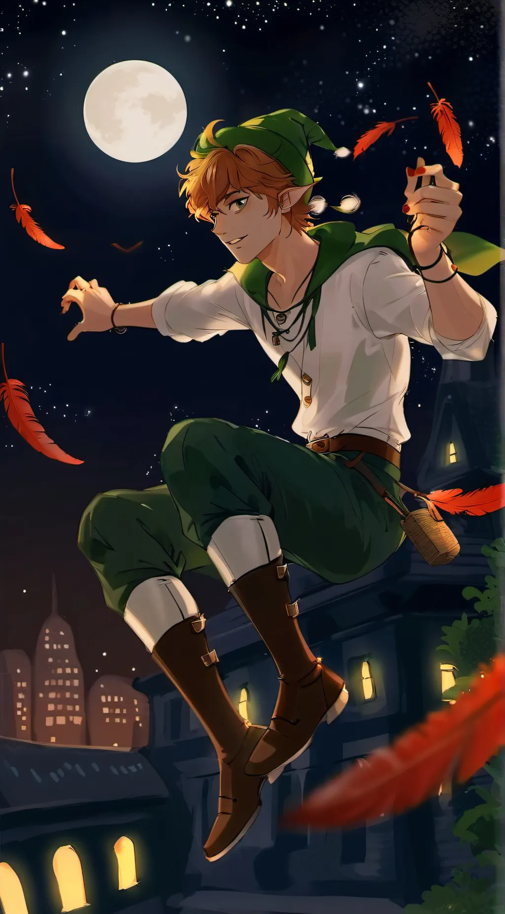 ai character: Peter Pan background