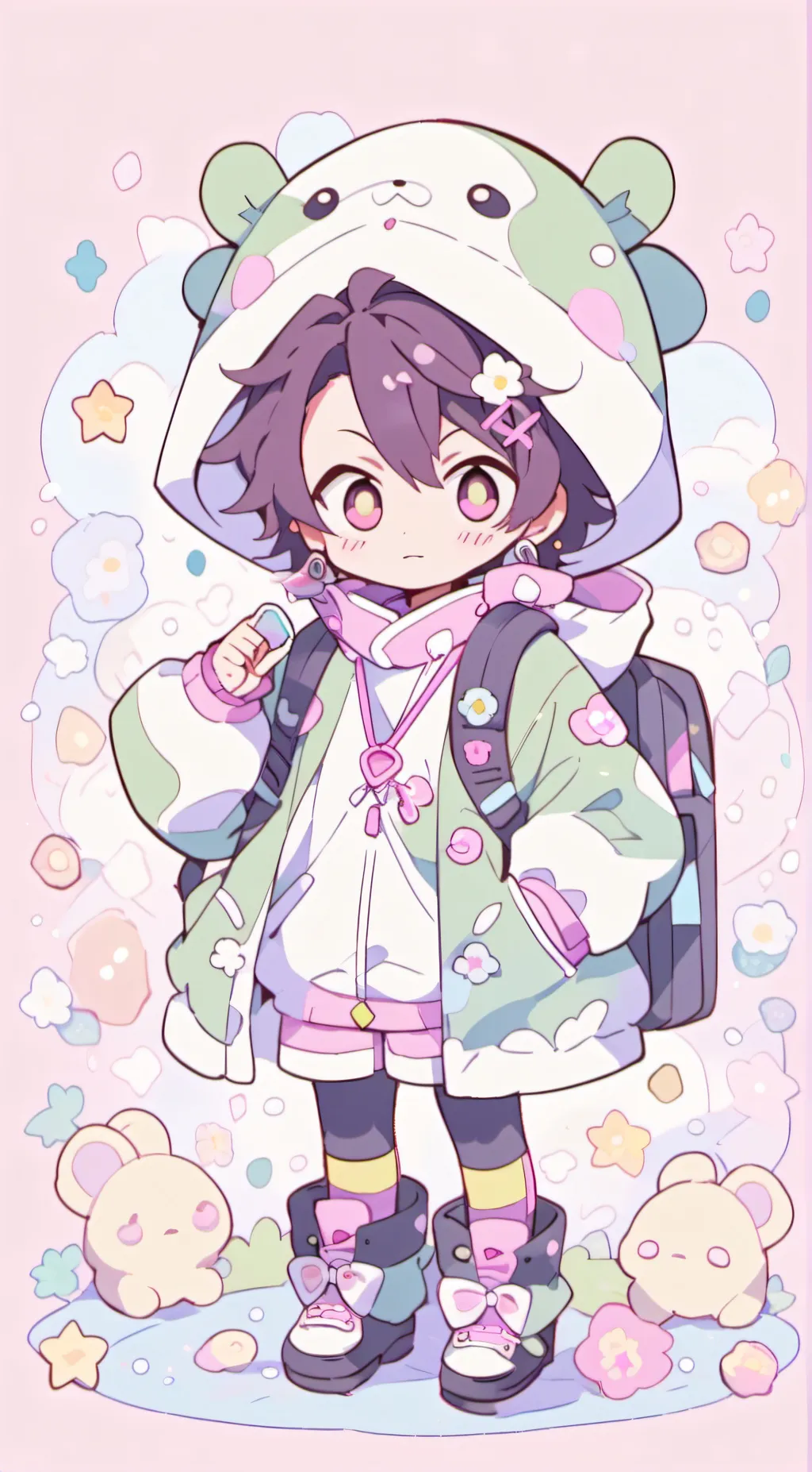 ai character: Neko boy background