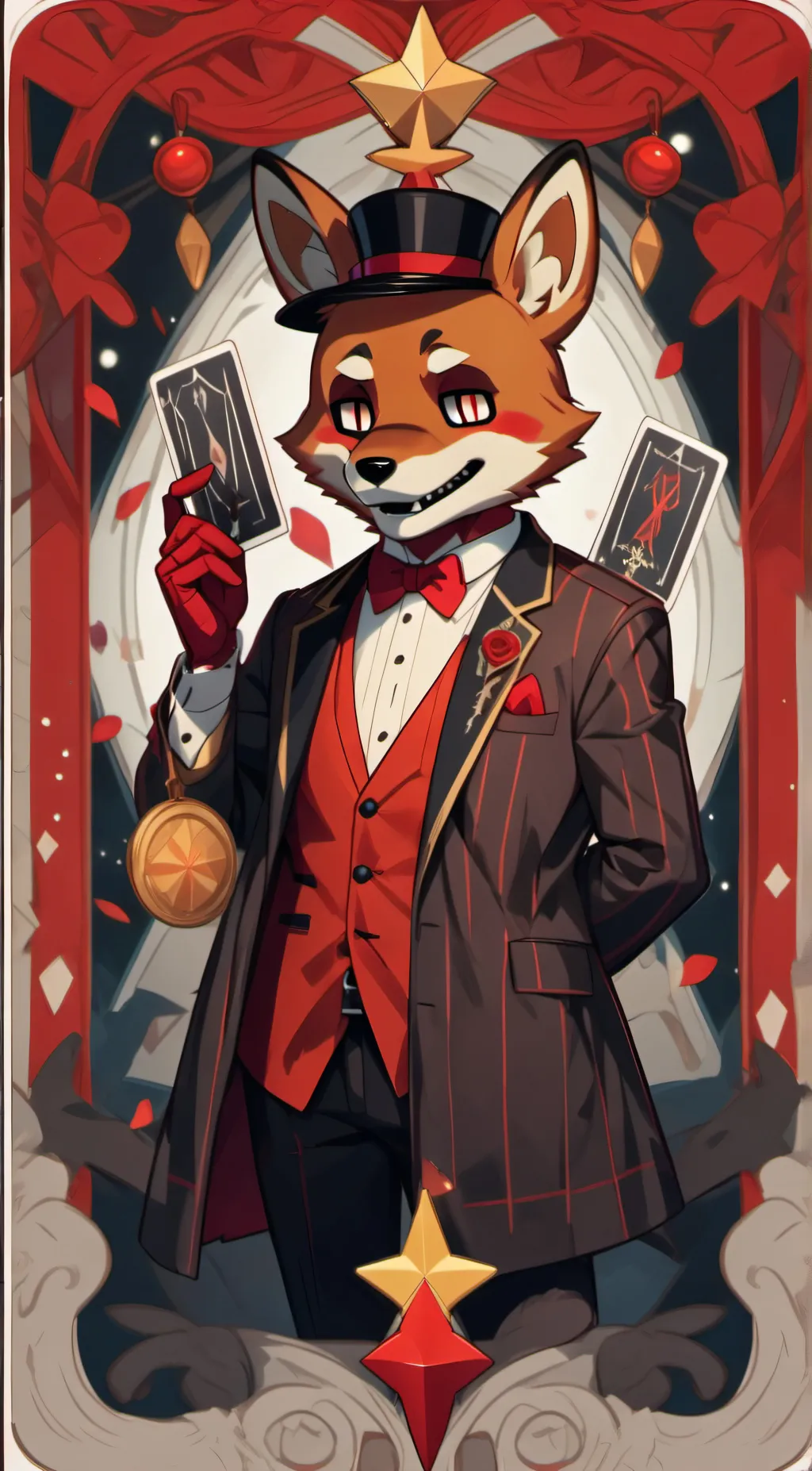 ai character: Foxy background