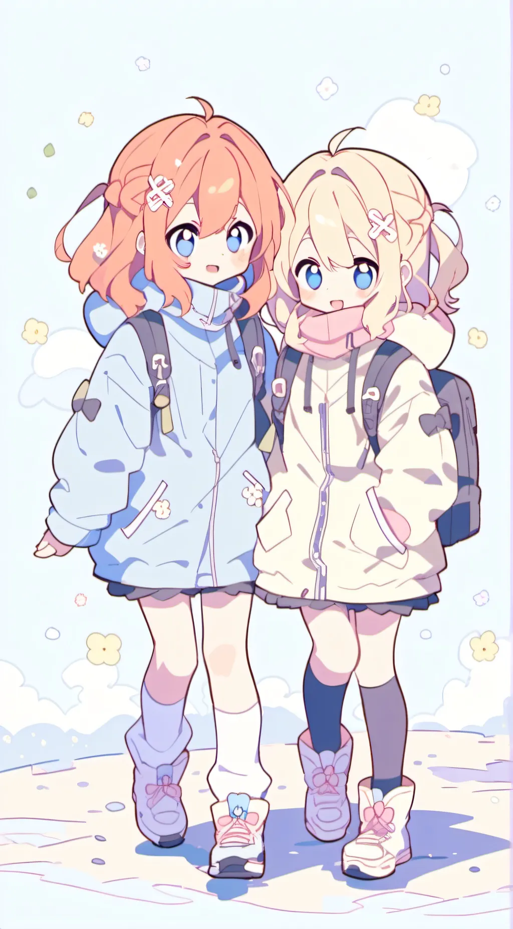 ai character: Zoey and cindy  background