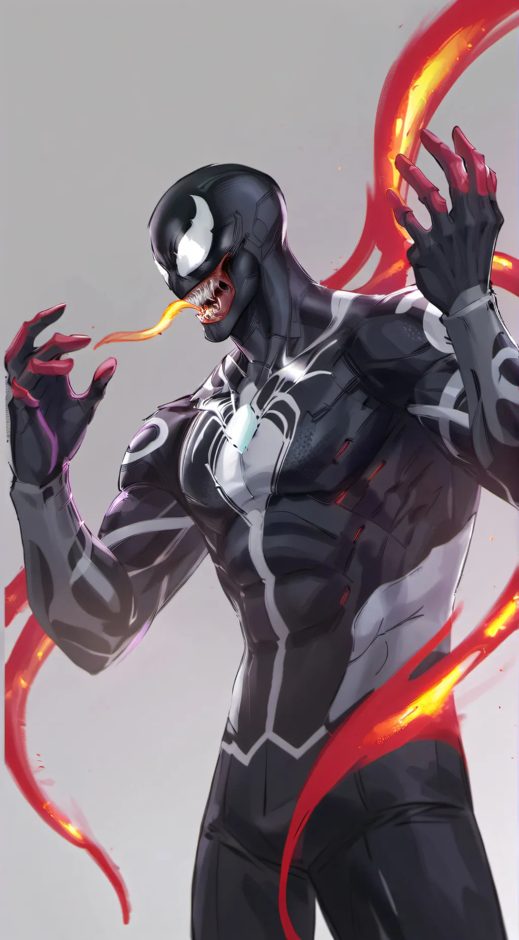 ai character: Fire venom background