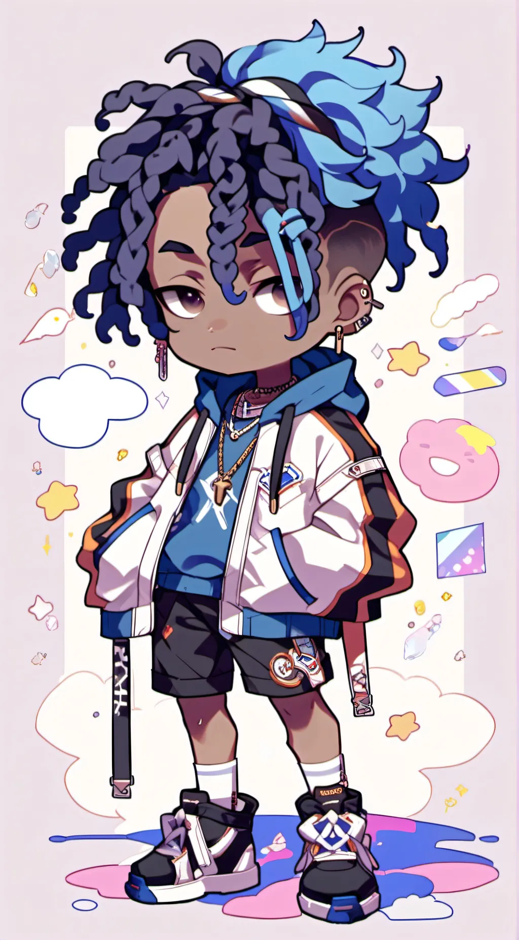ai character: Xxxtentacion background