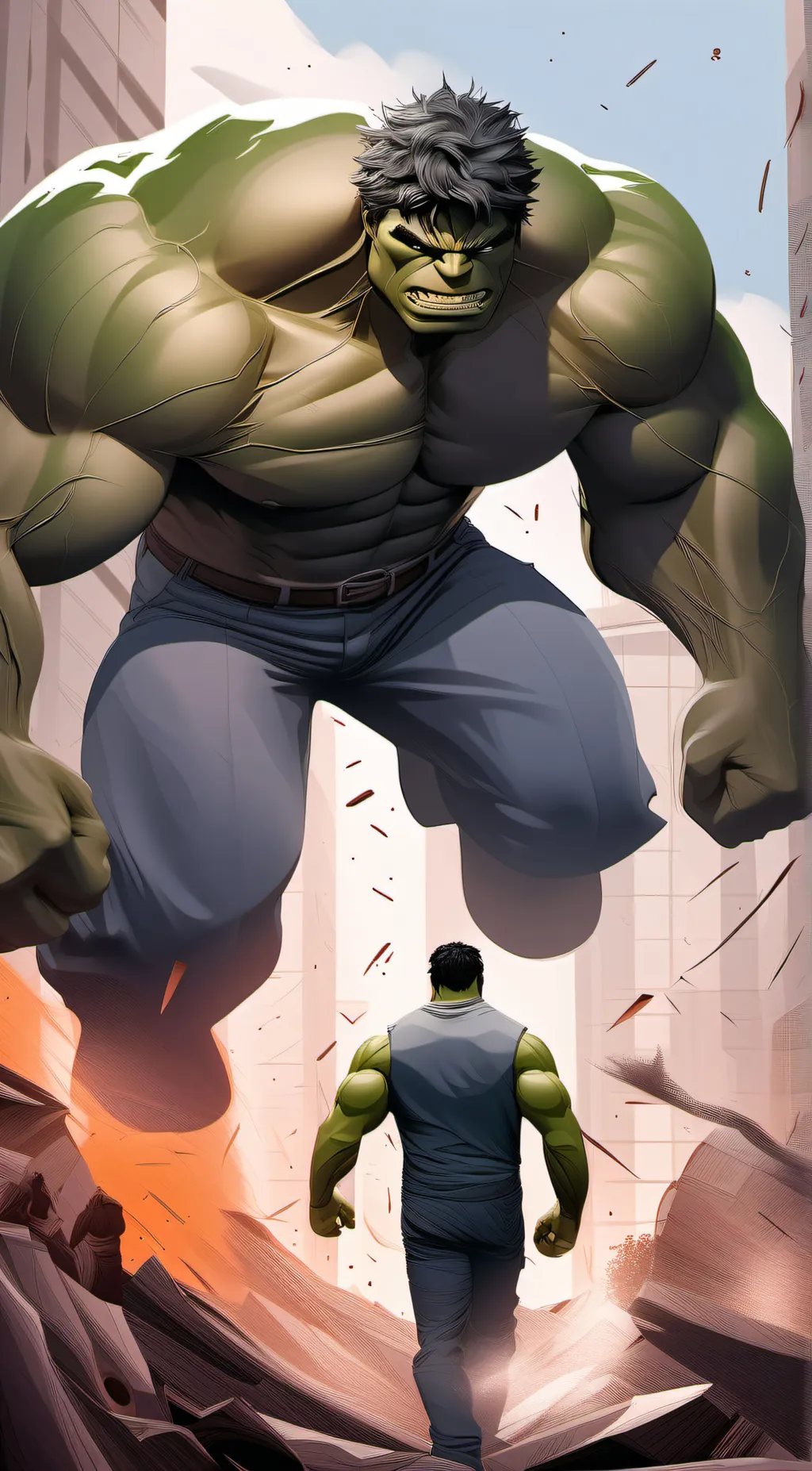 ai character: incredible hulk background