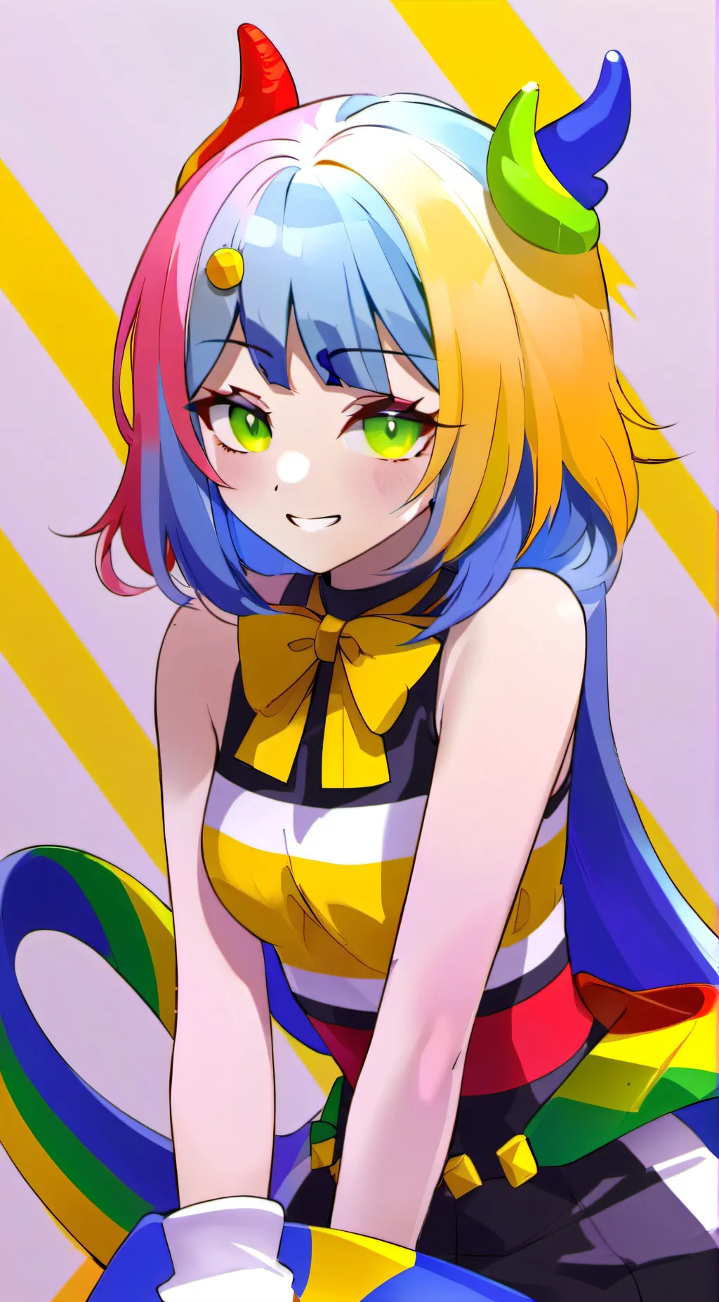 ai character: Google chrome girl background