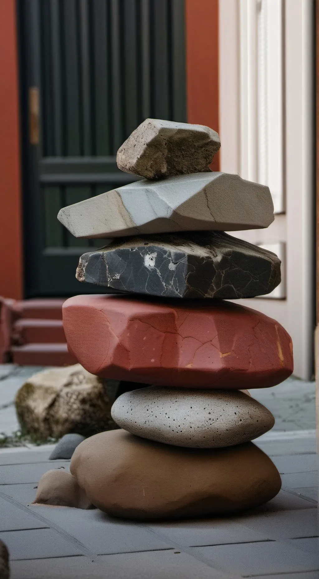 ai character: Rocks background