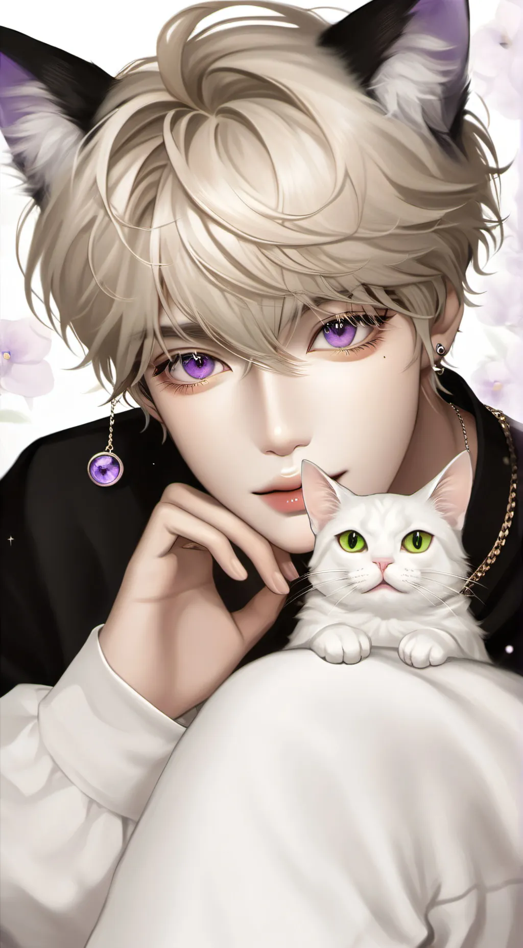 ai character: Mason (cat boy) background