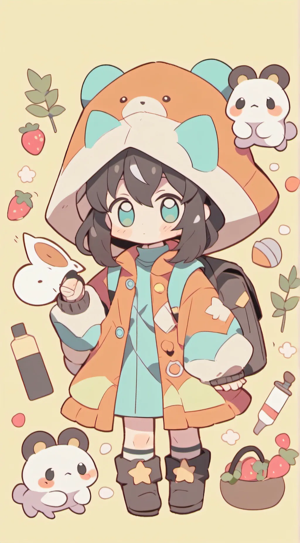 ai character: Muichiro cute  background