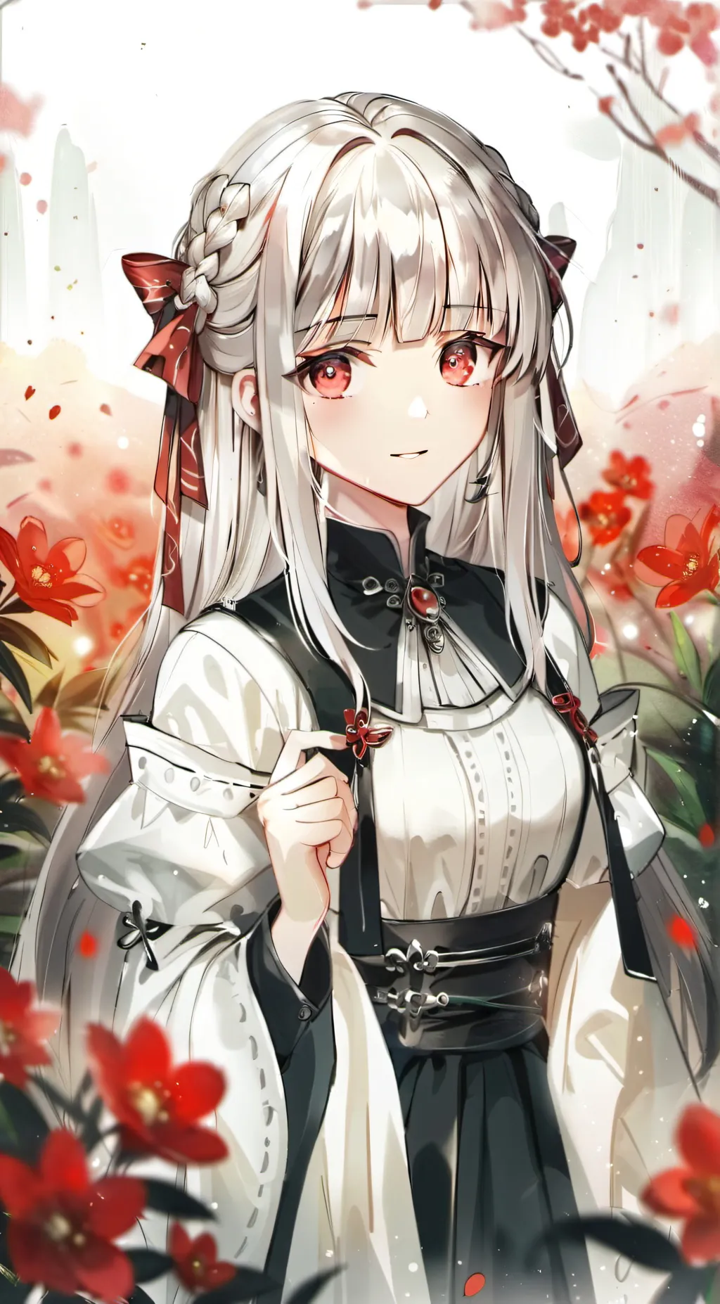ai character: Violet background