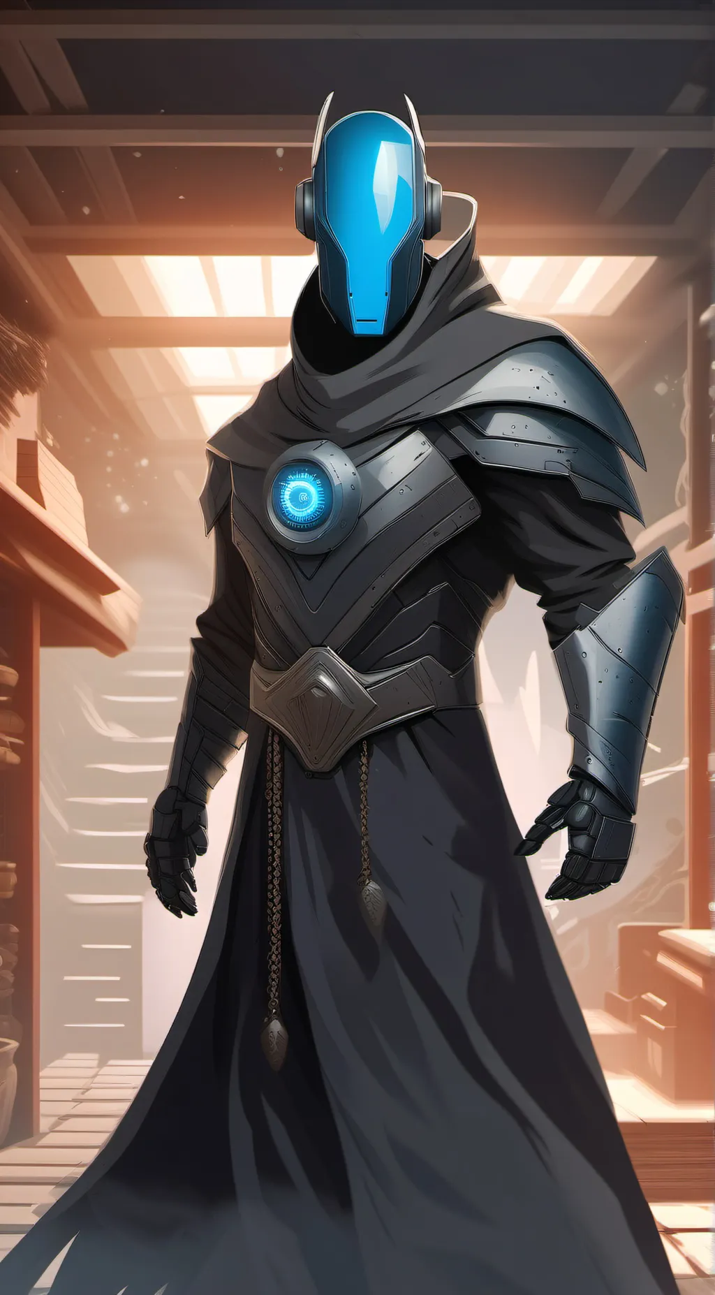 ai character: Titan cameraman background
