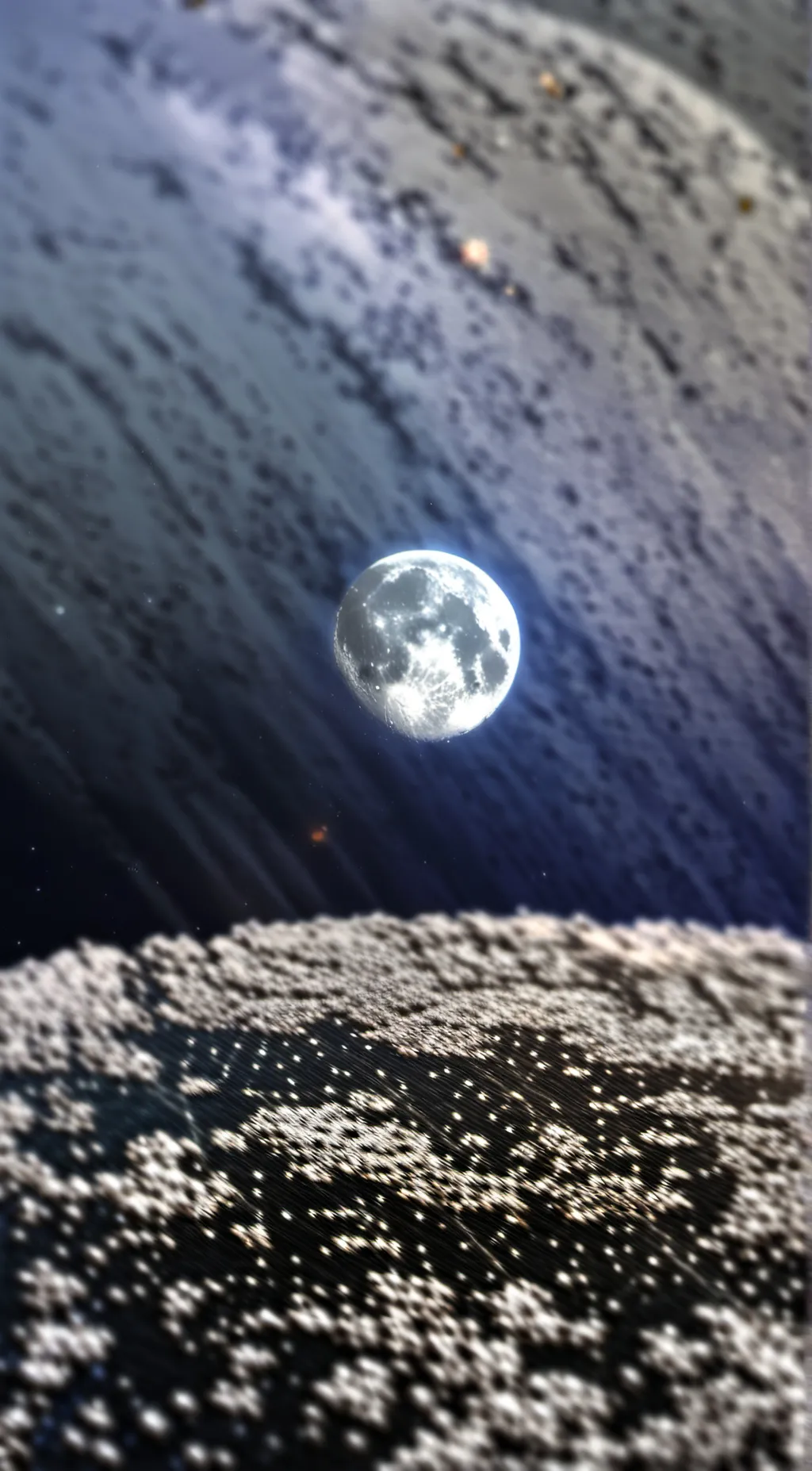 ai character: the moon background