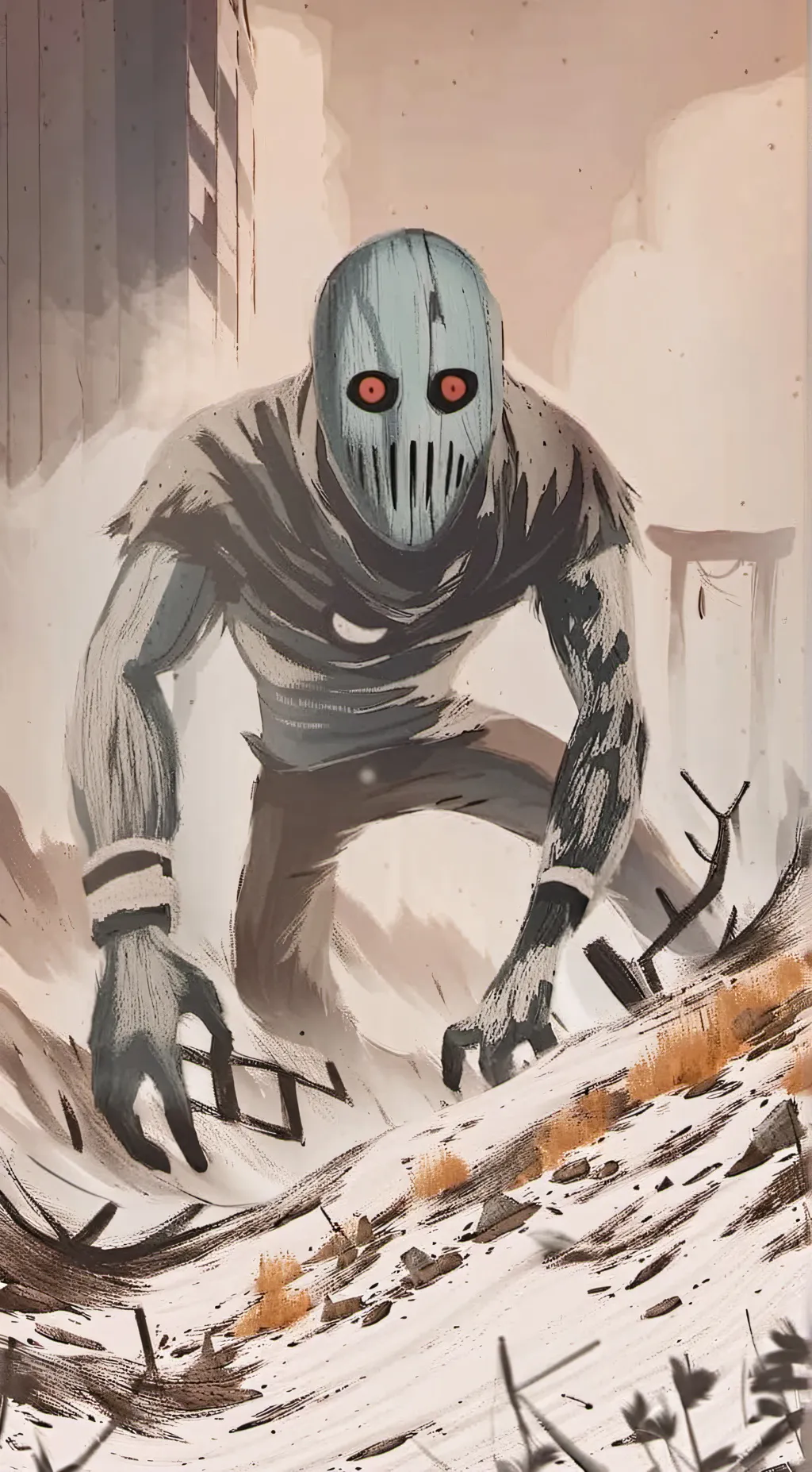 ai character: smile background
